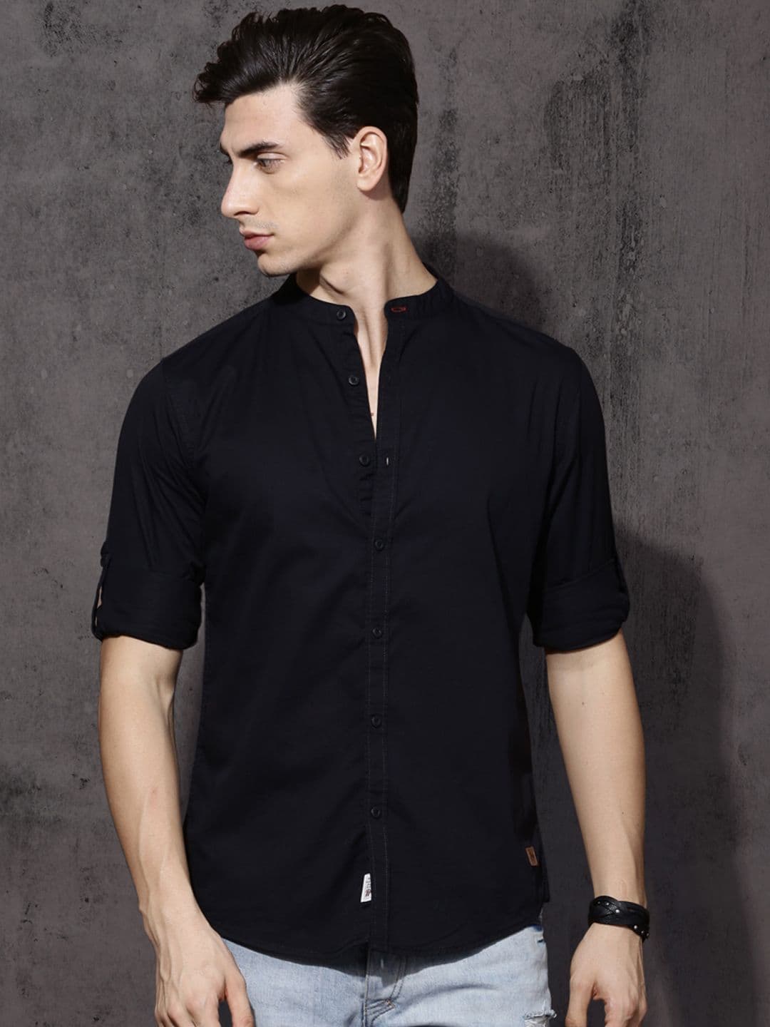 Roadster Men Black Twill Casual Shirt - view 1