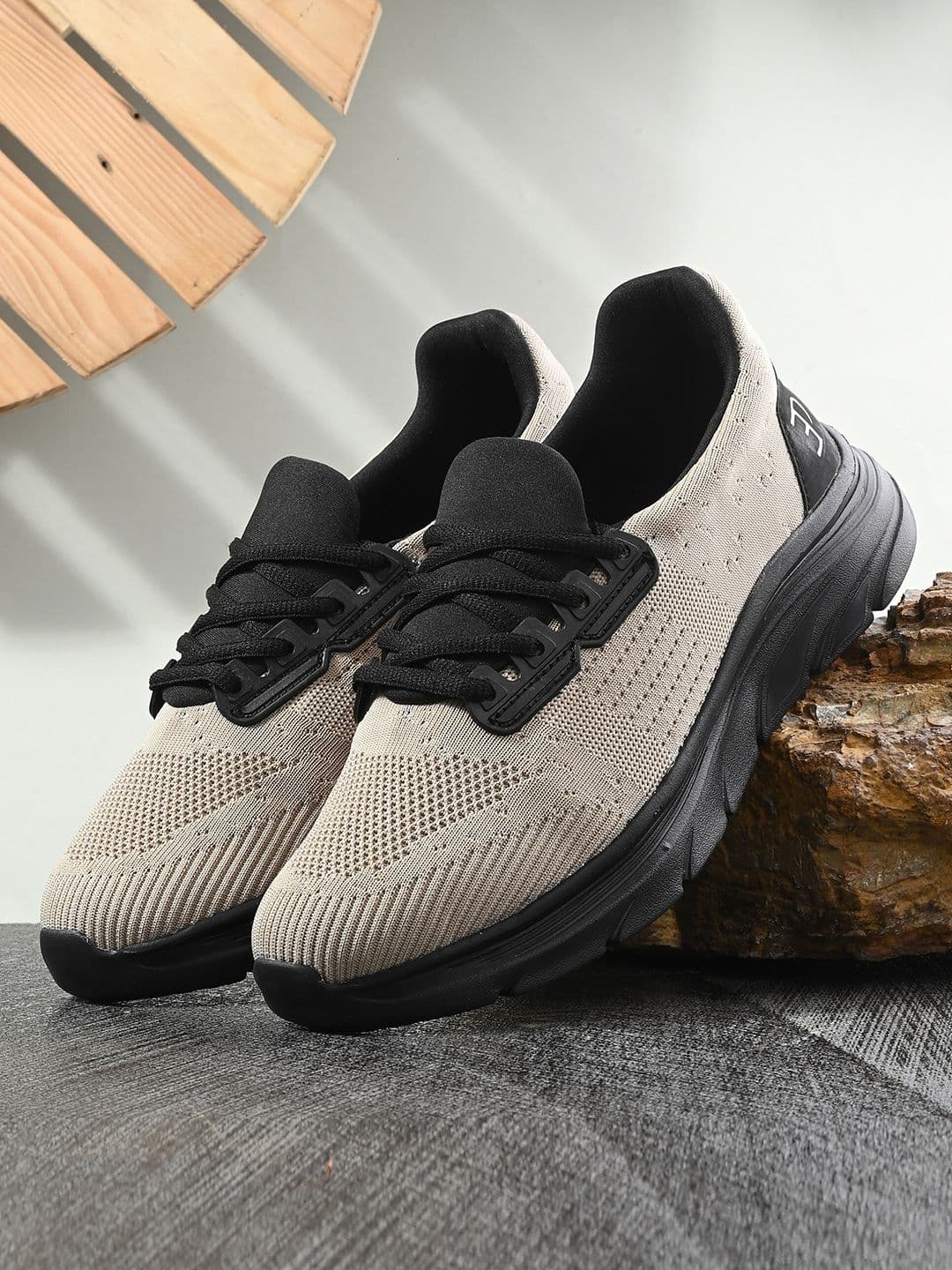 El Paso Men Textile Lace-Up Fresh Foam Running Non-Marking Shoes - view 1