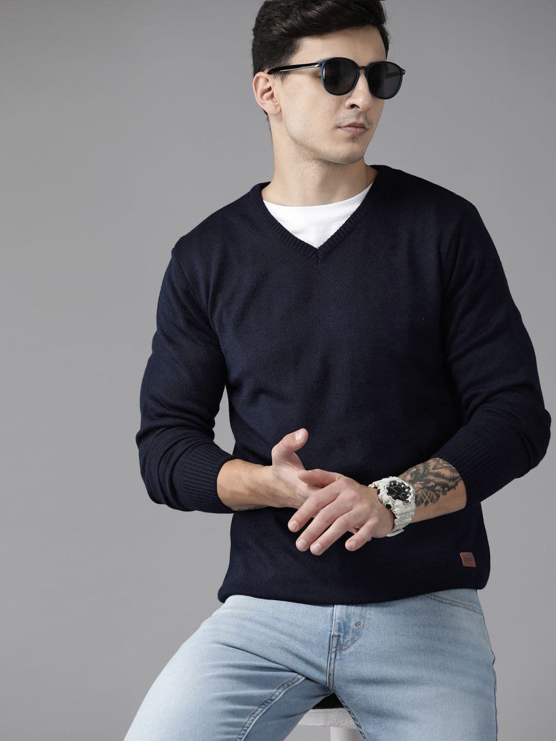 The Roadster Lifestyle Co. V-Neck Acrylic Pullover - view 1