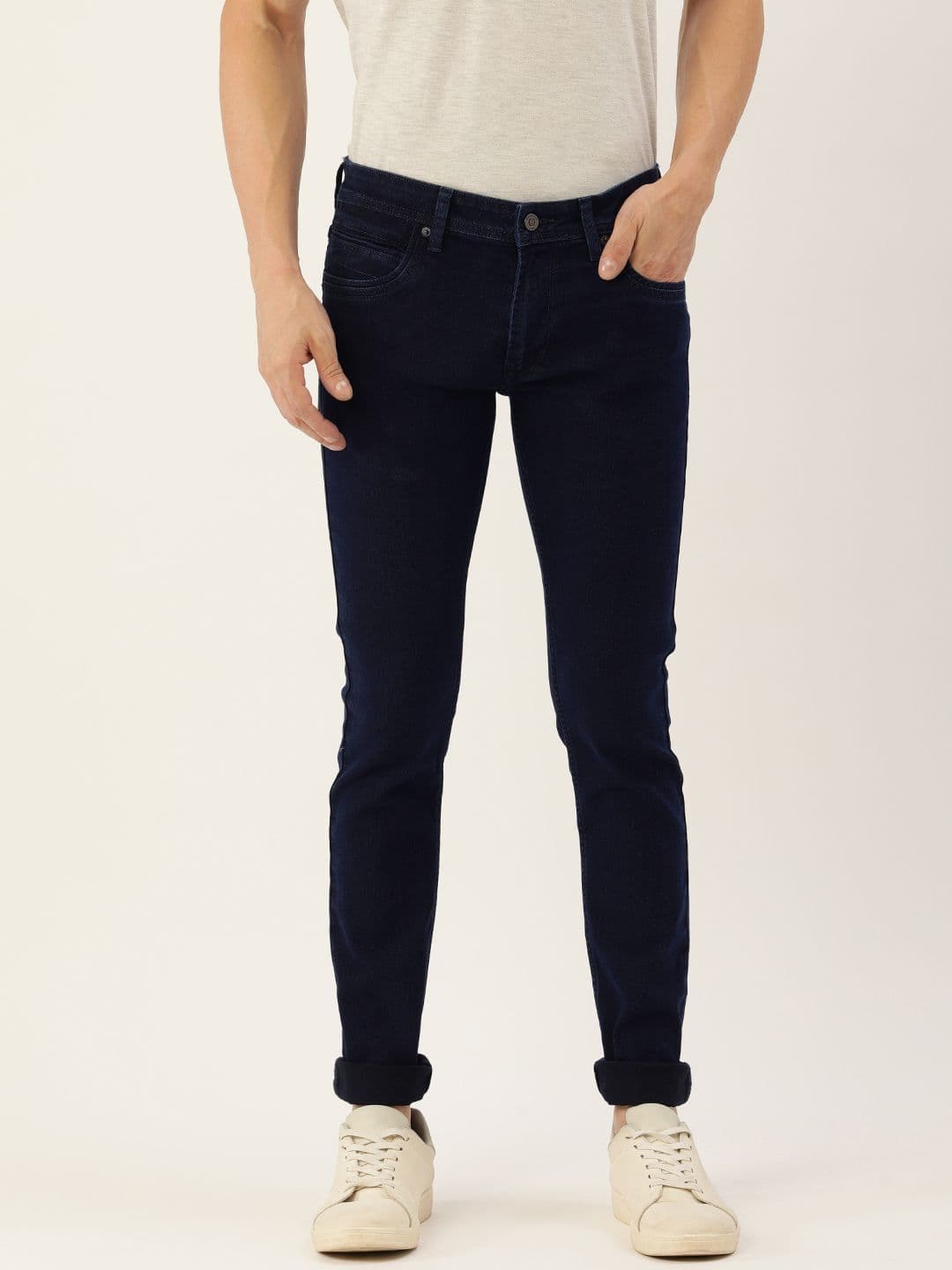 Peter England Casuals Men Blue Skinny Fit Low-Rise Stretchable Jeans - view 1