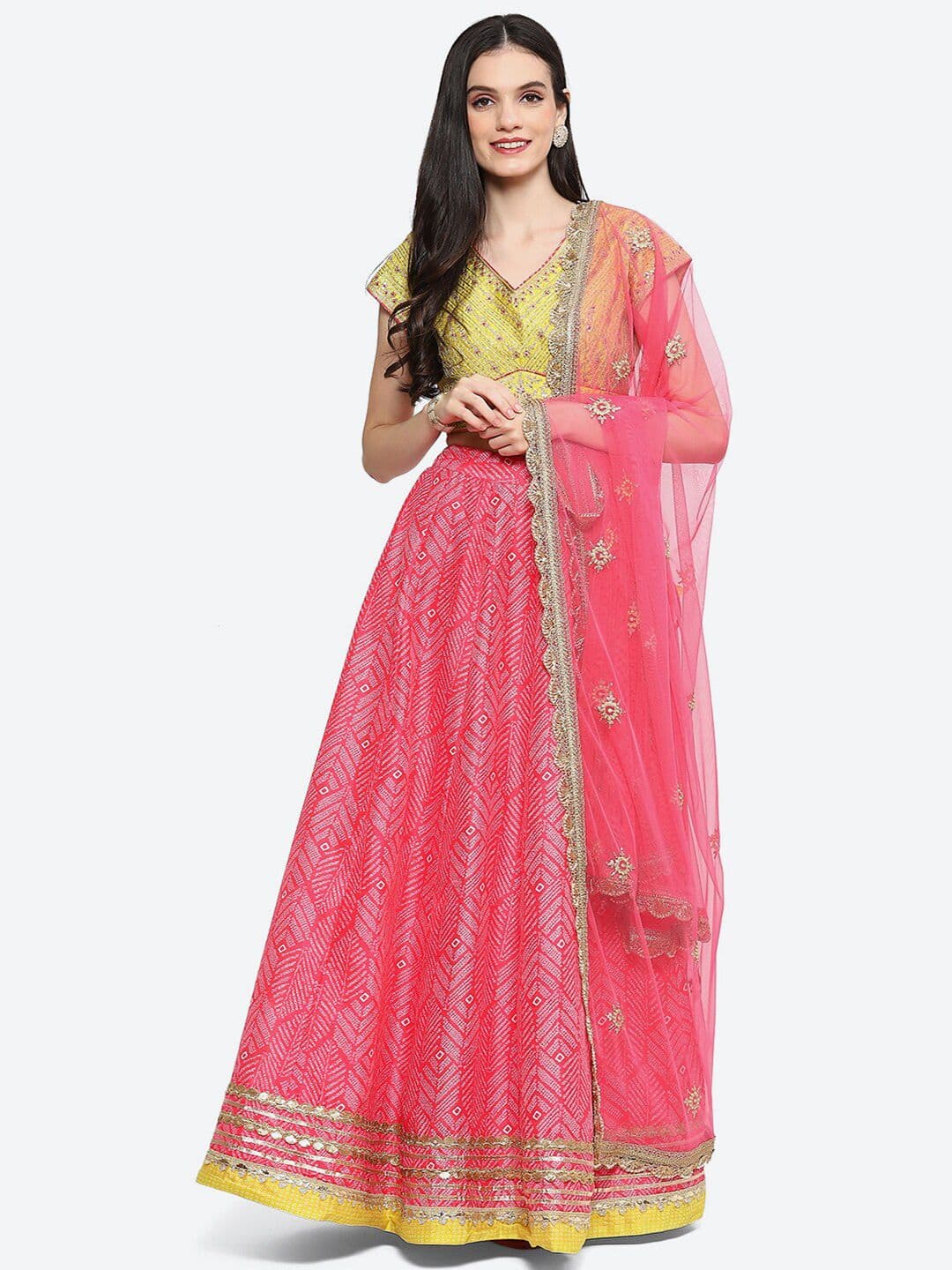 Biba Embroidered Independence Day Ready to Wear Lehenga & Blouse With Dupatta - view 1
