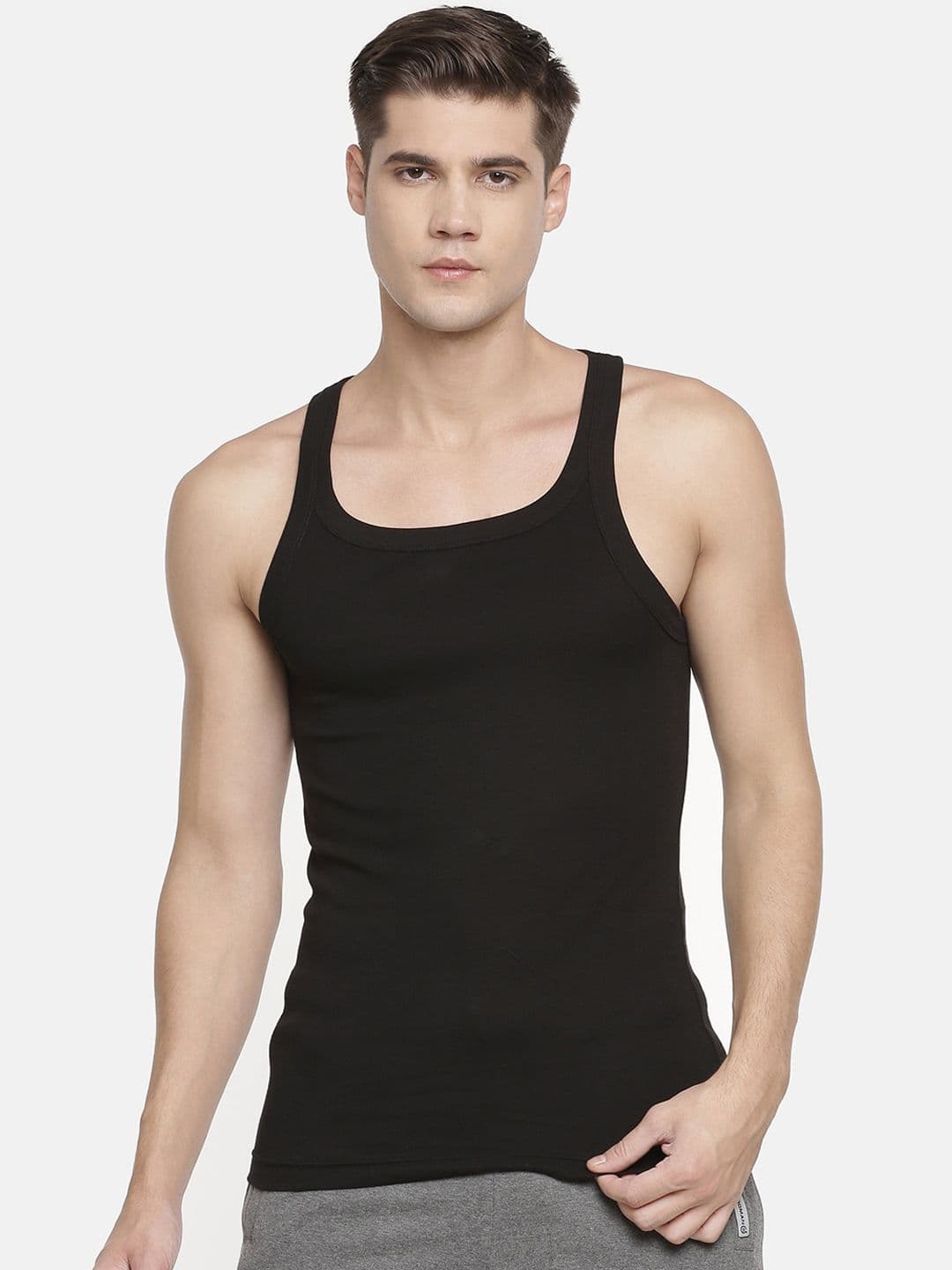 Macroman M-Series Round Neck Sleeveless Pure-Cotton Innerwear Gym Vests - view 1