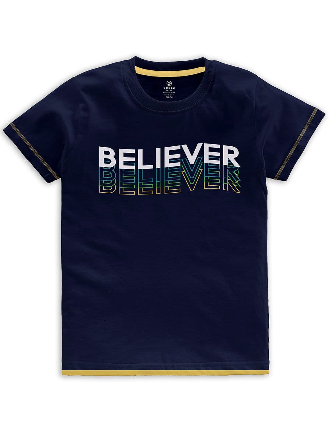 CODEZ Boys Typography Printed Cotton T-shirt - view 1