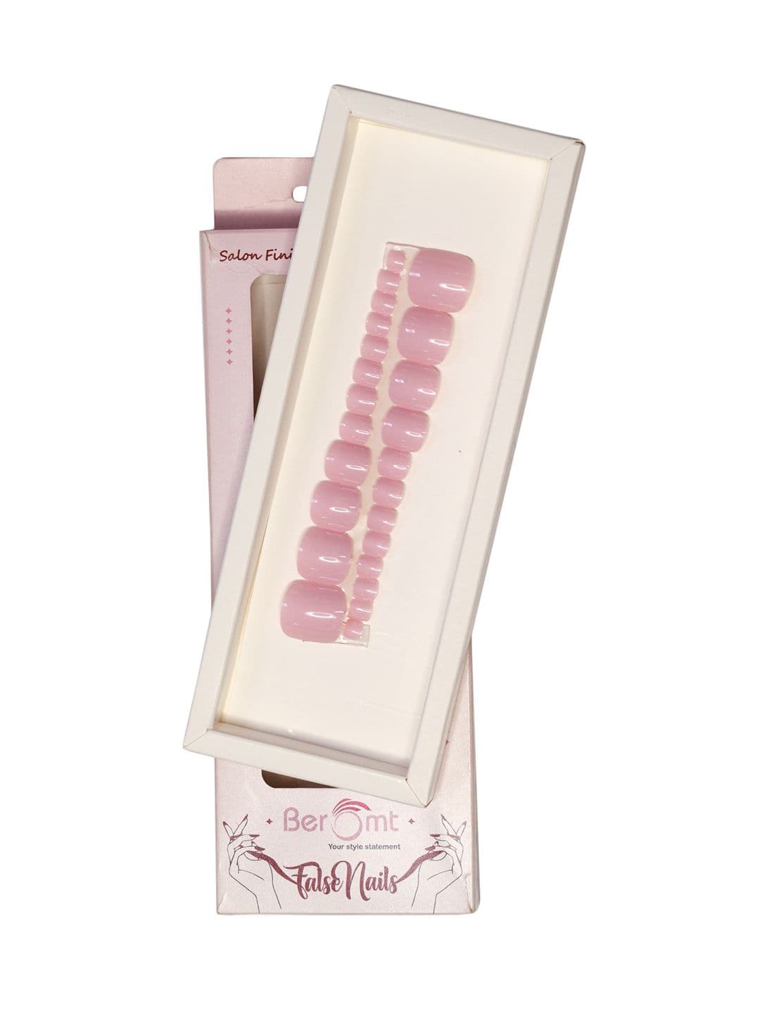 BEROMT 24 Pcs Long-Lasting Reusable Salon Finish Press On Toe Nails - Shade 266 - view 1