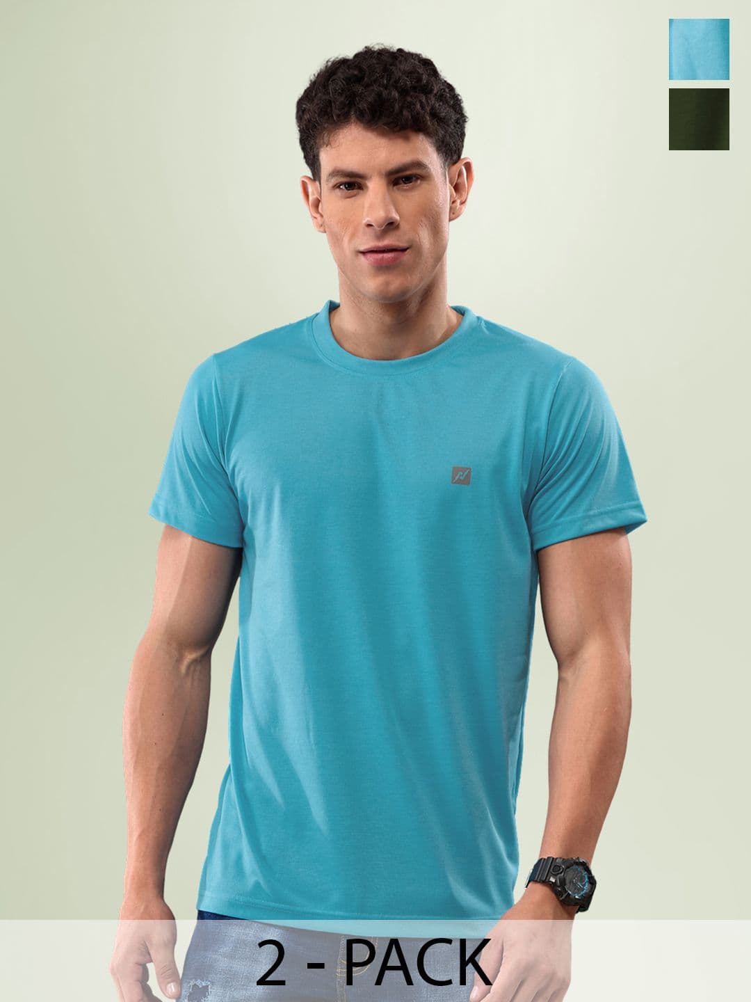 LUX NITRO Pack Of 2 Round Neck Lounge T-shirts - view 1