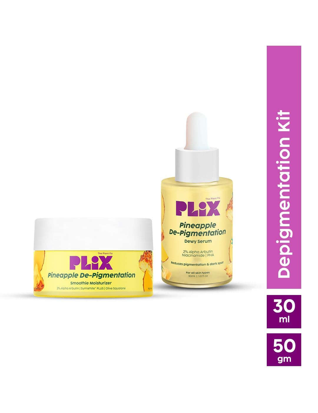PLIX THE PLANT FIX Set of 2 Pineapple Depigmentation Dewy Serum & Smoothie Moisturizer - view 1