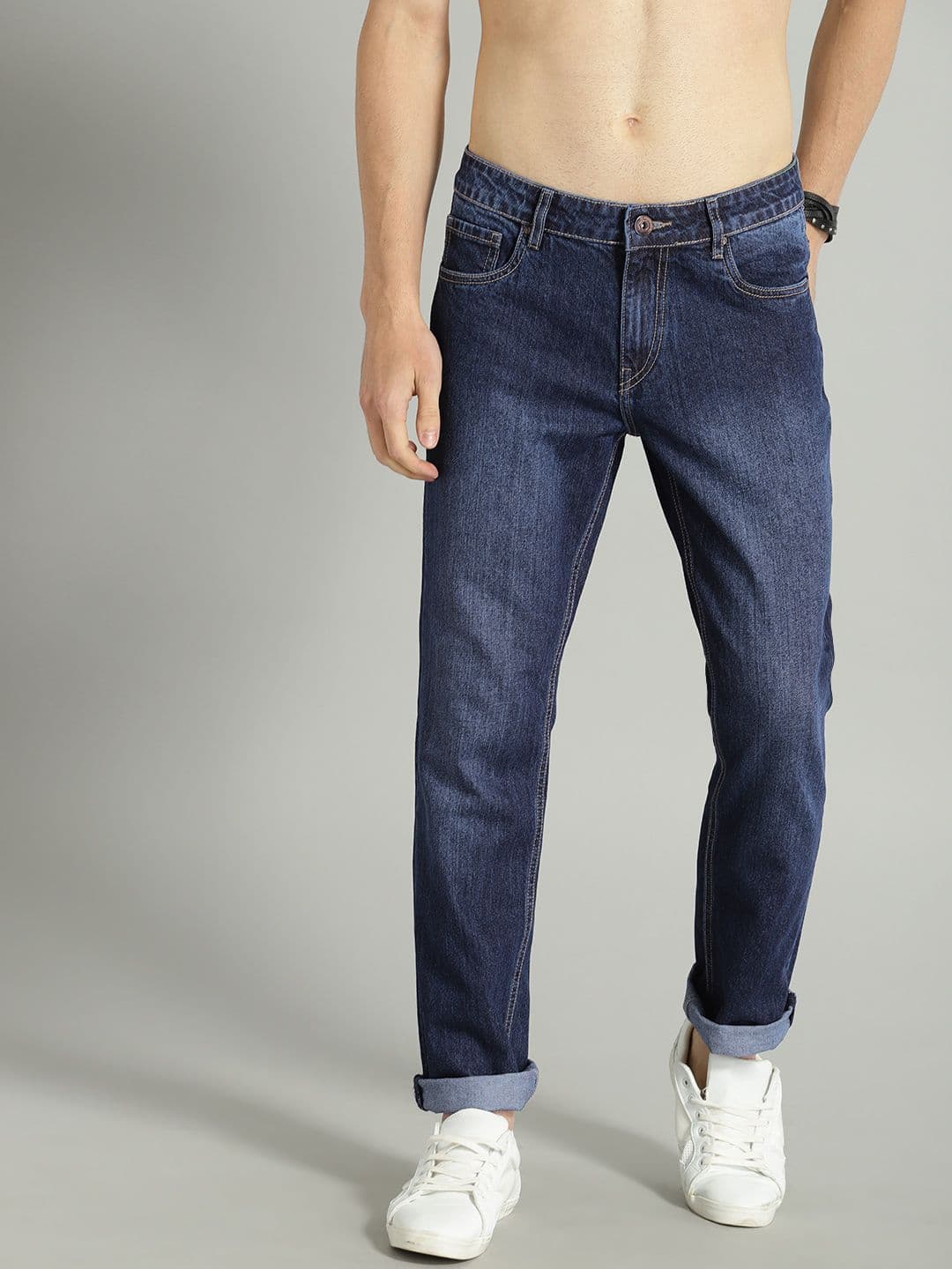 Roadster Men Blue Slim Fit Mid-Rise Clean Look Jeans