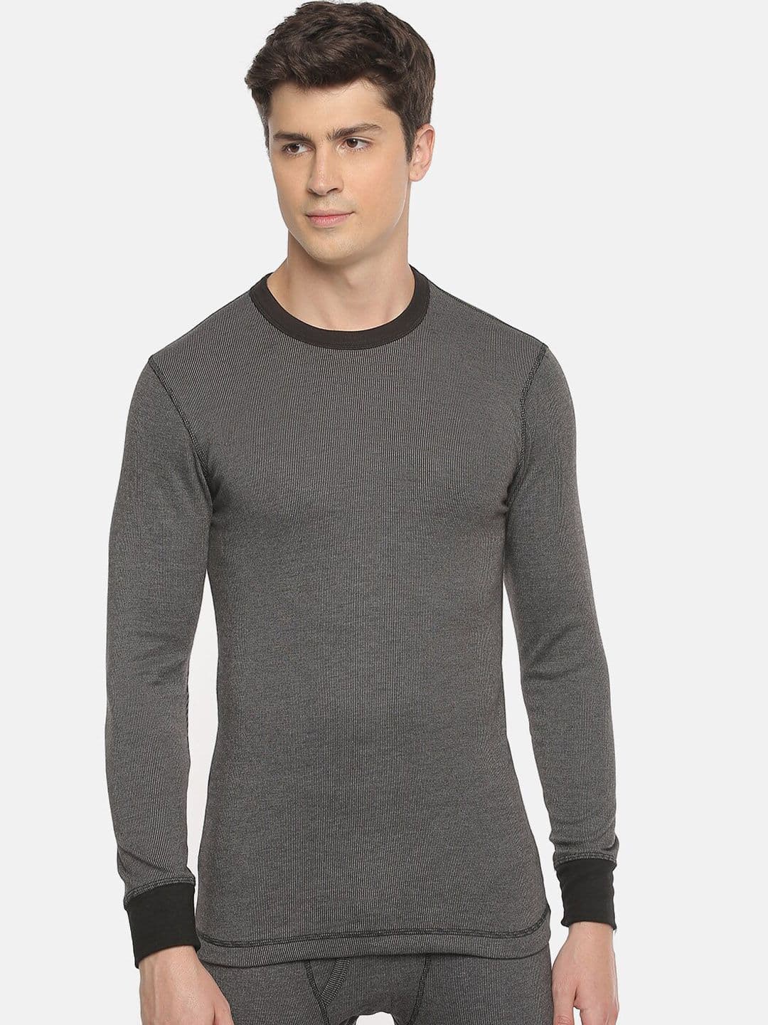 Macroman M-Series Men Striped Ultra Soft Thermal Top - view 1
