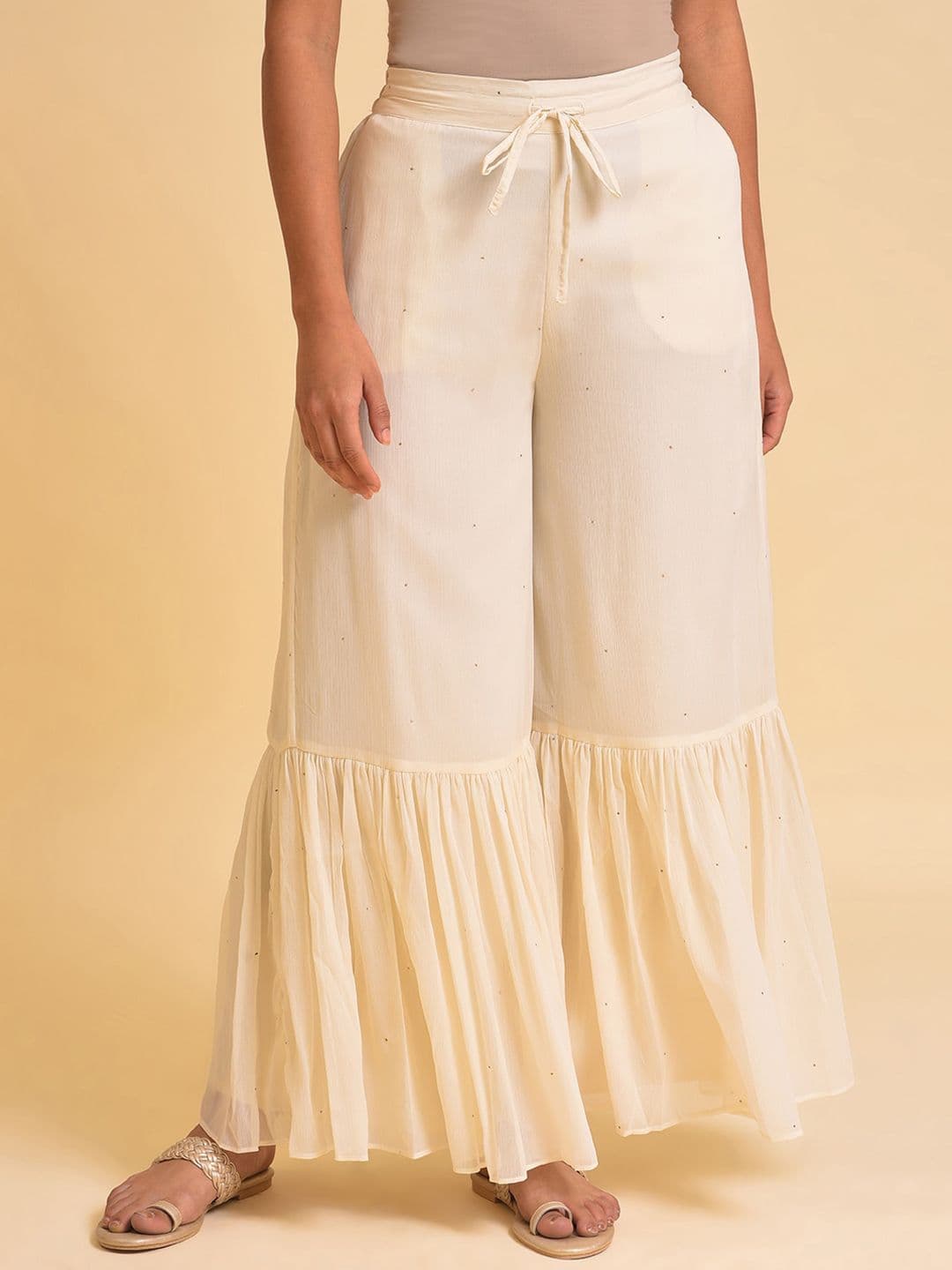 W Women Flared Fit Mid Rise Palazzo - view 1