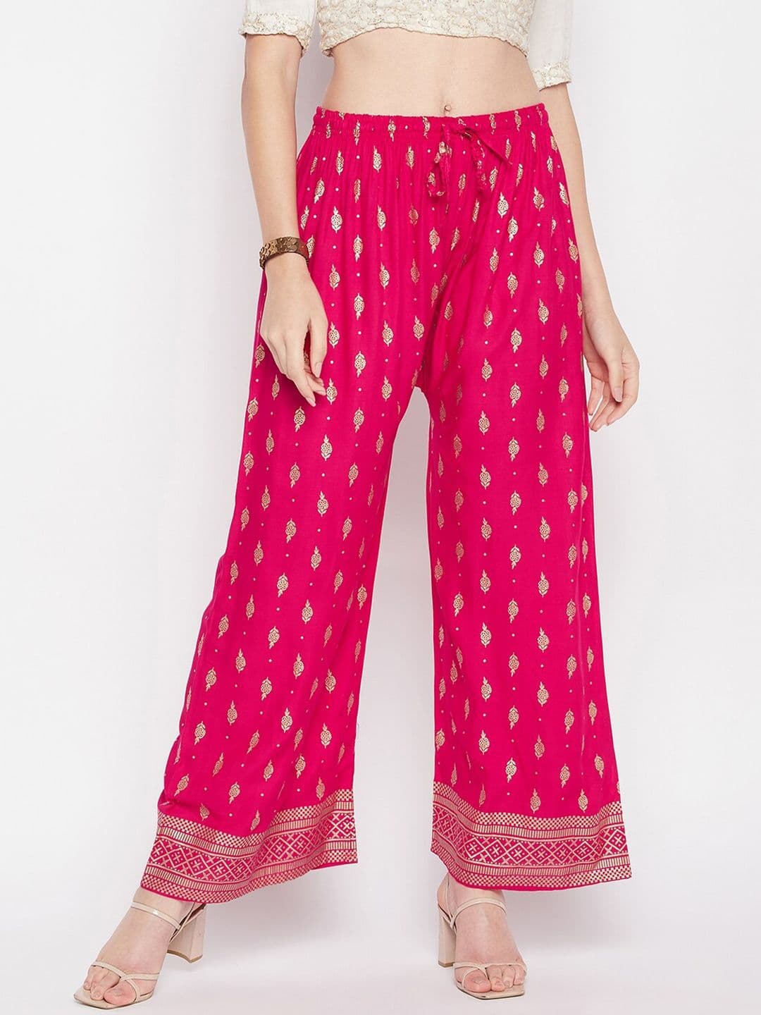 Clora Creation Women Floral Printed Wide Leg Palazzos - view 1