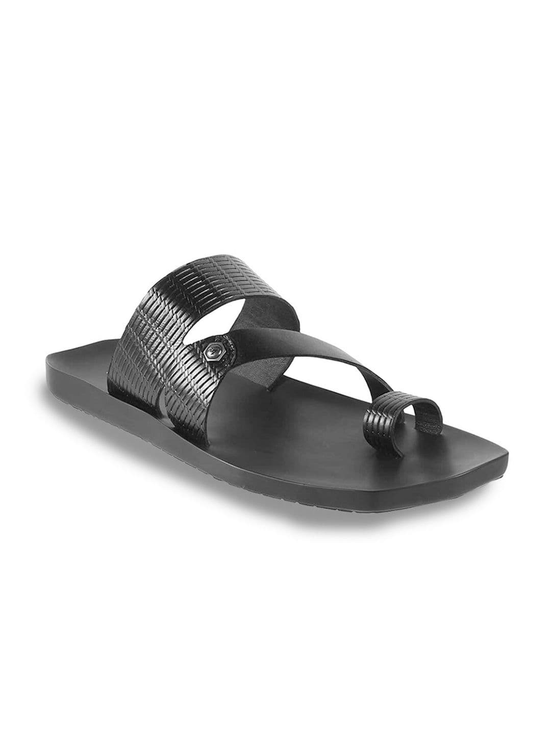Metro Men Textured Leather Comfort Sandals - view 1