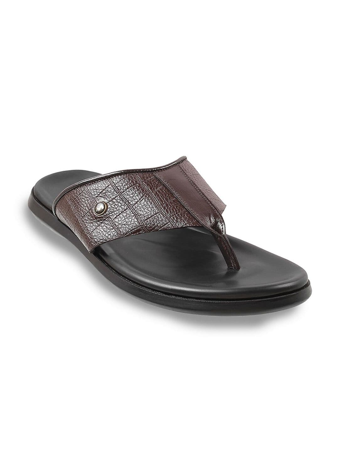 Metro Men Textured Leather Comfort Sandals - view 1