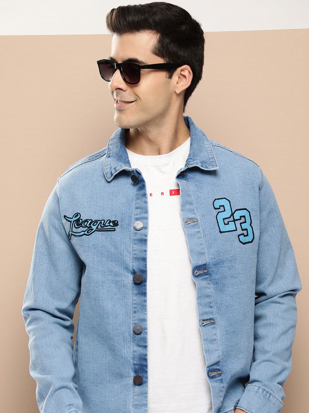 HERE&NOW Solid Full Sleeves Casual Denim Jacket - view 1