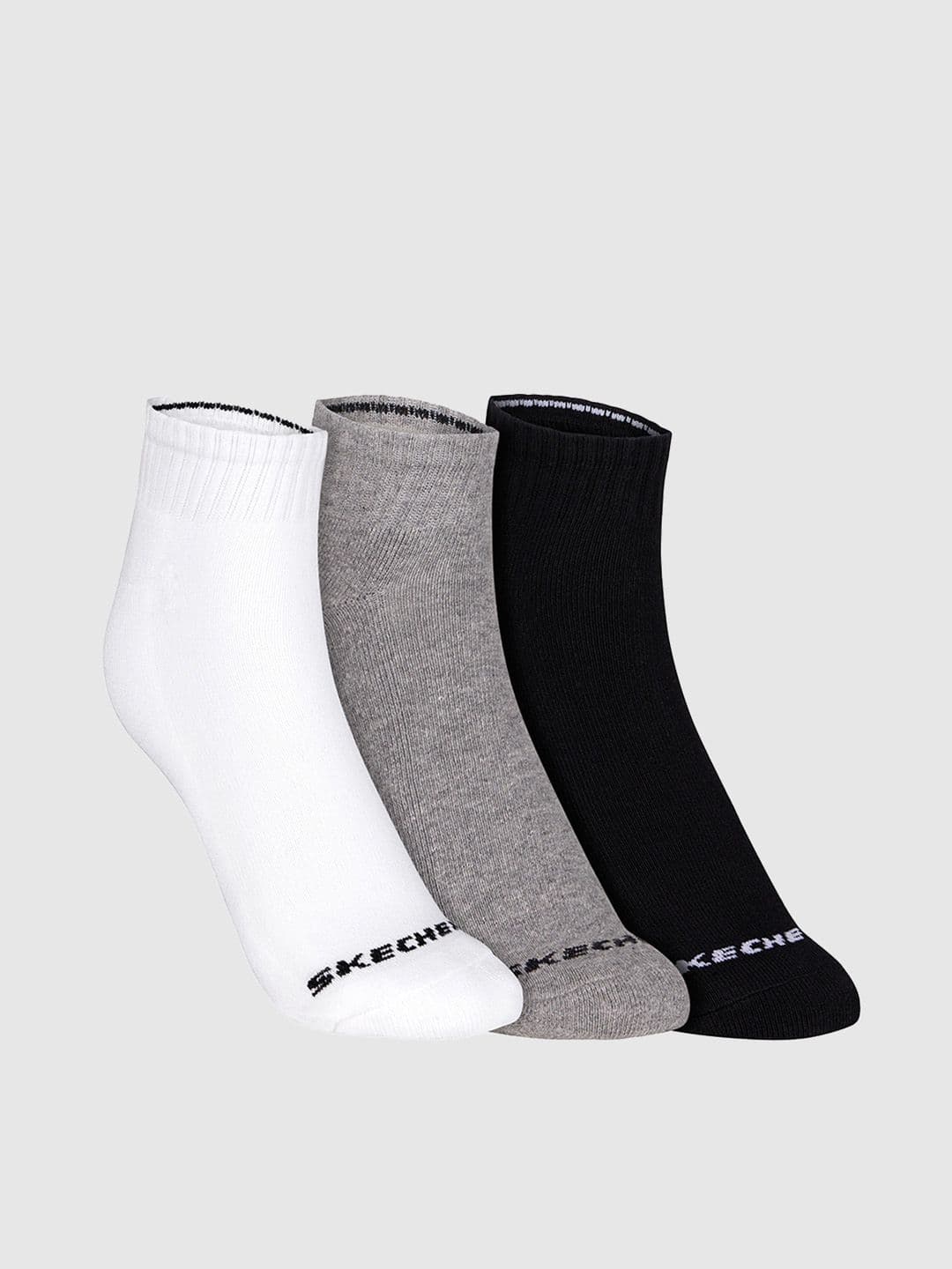 Skechers Men Pack Of 3 Patterned Terry Cotton Ankle-Length Socks - view 1