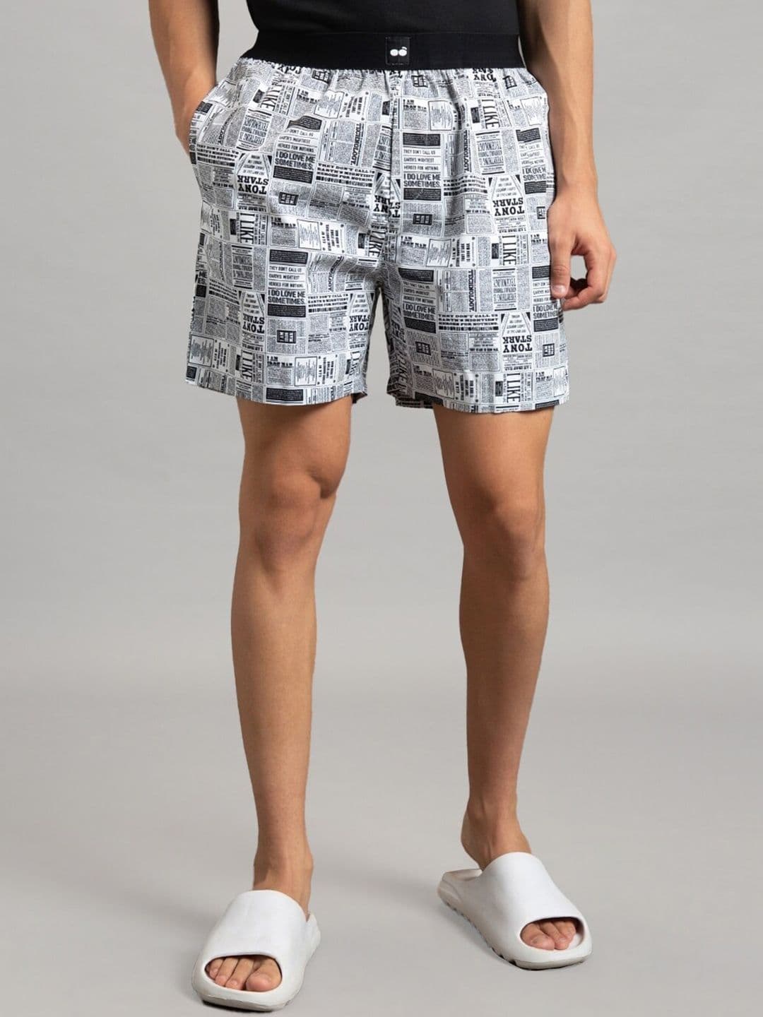 Bewakoof Men All Over Newspaper Printed Boxers - view 1
