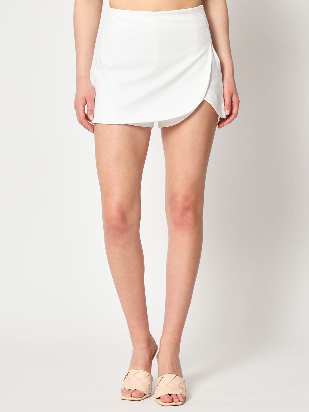 Zastraa Women Off White Mini-Length Skorts - view 1