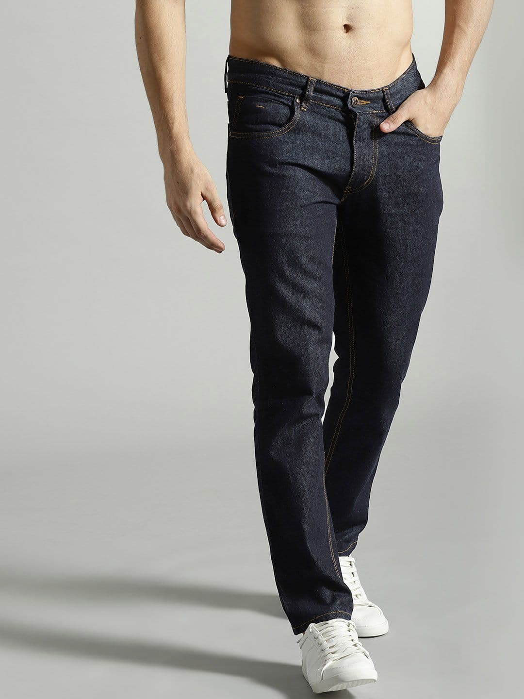 Roadster Time Travlr Men Navy Blue Slim Fit Mid-Rise Clean Look Jeans - view 1