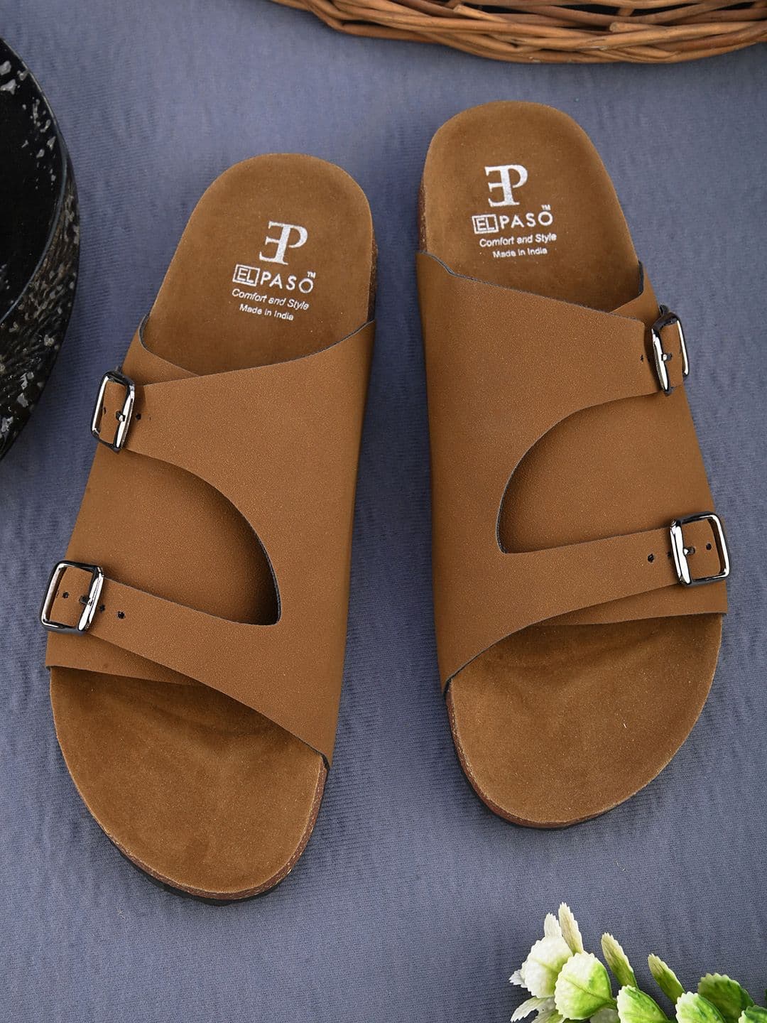 El Paso Men Textured Comfort Sandals - view 1
