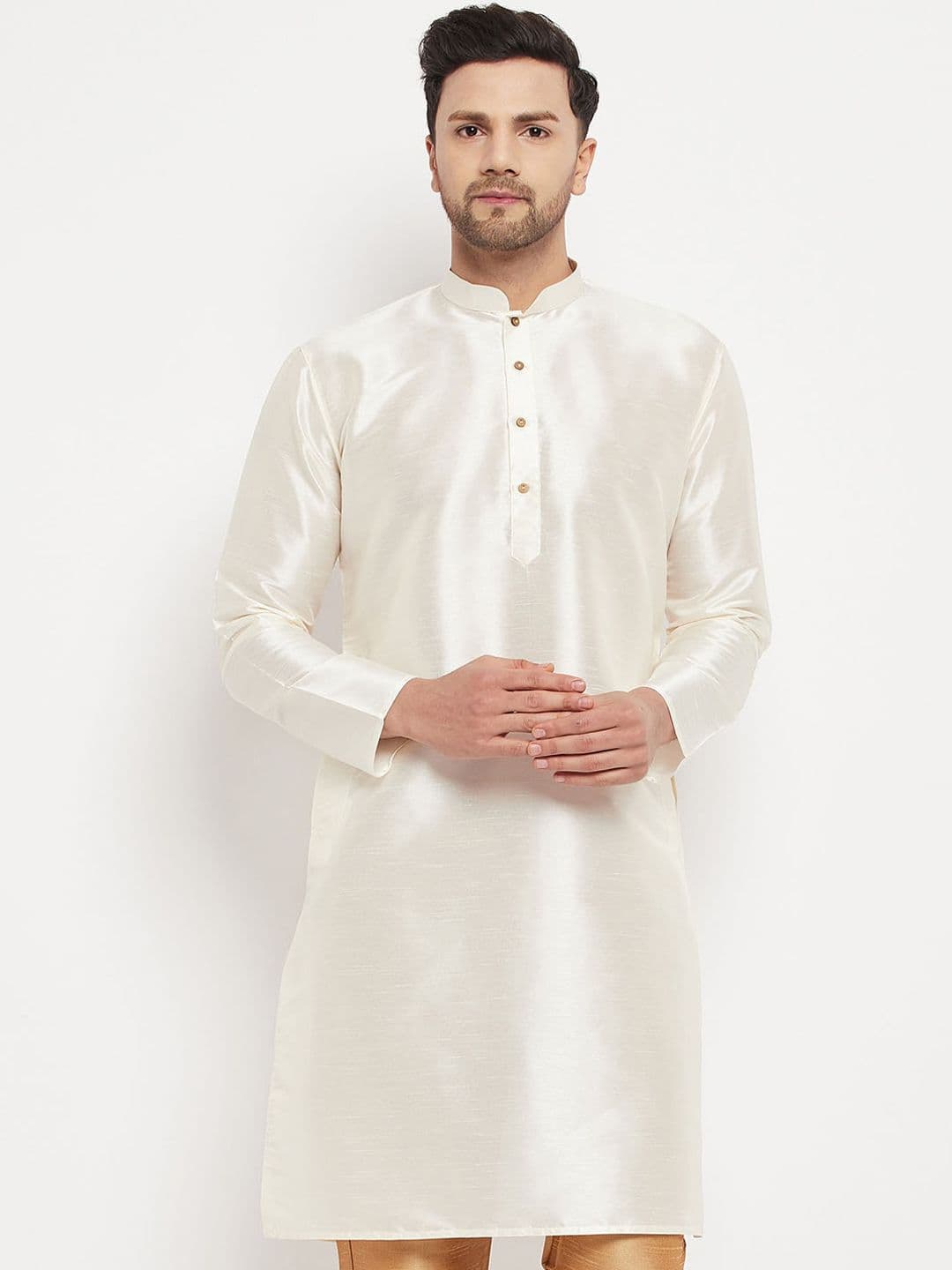 VASTRAMAY Mandarin Collar Straight Kurta - view 1