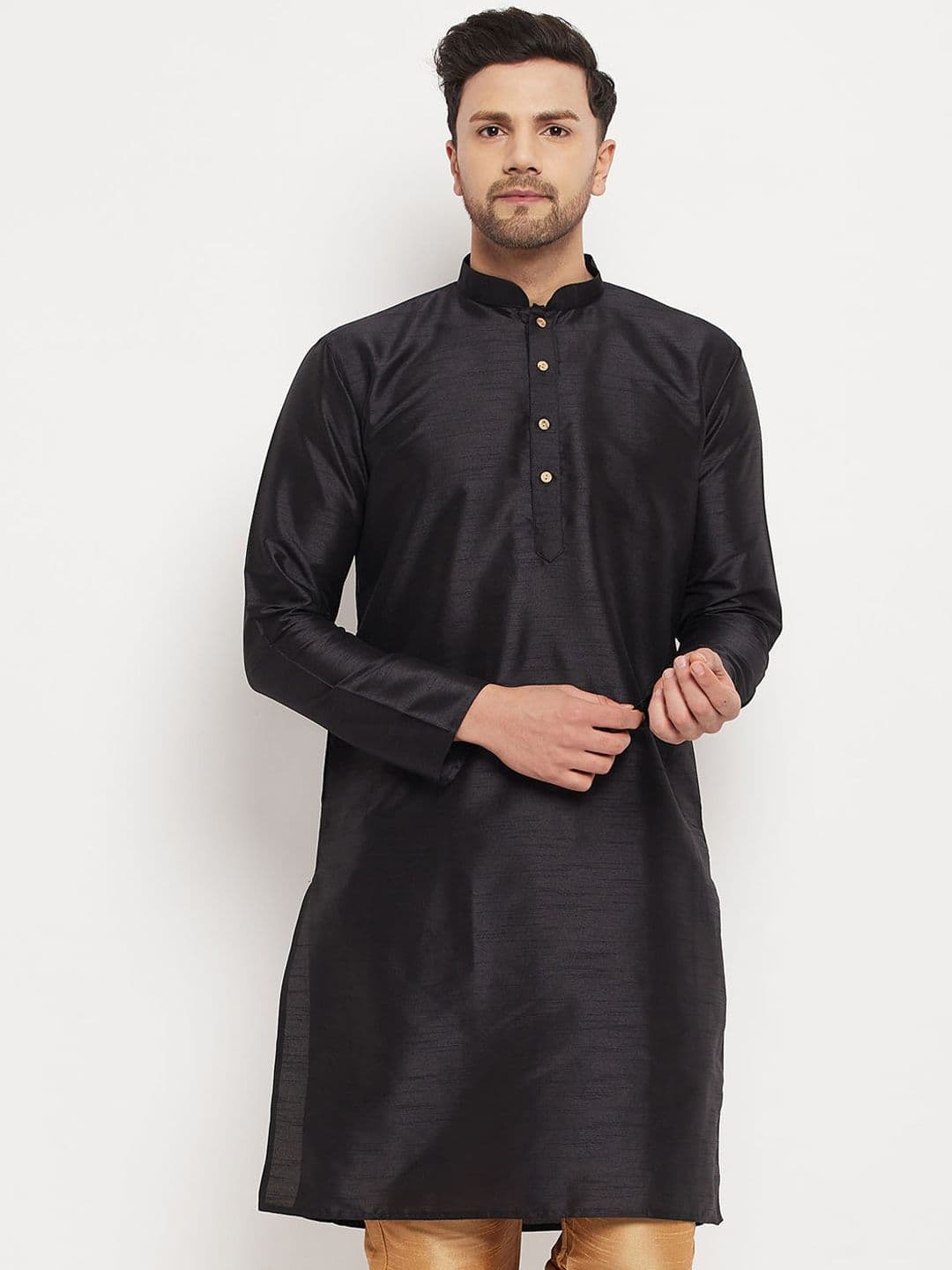 VASTRAMAY Mandarin Collar Straight Kurta - view 1