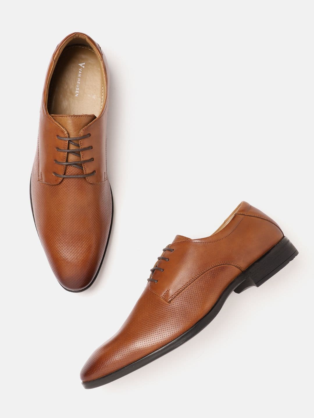 Van Heusen Men Leather Derby Pointed Toe Formal Shoes - view 1