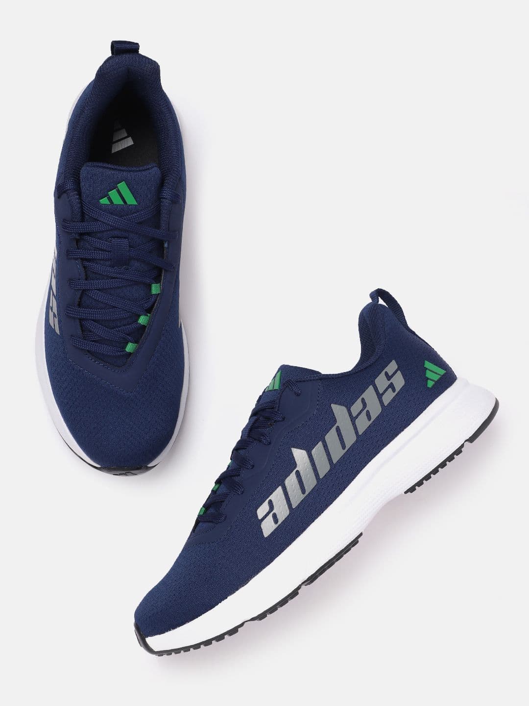 ADIDAS Men Woven Design Glint Run Running Shoes with Striped & Brand Logo Detail - view 1