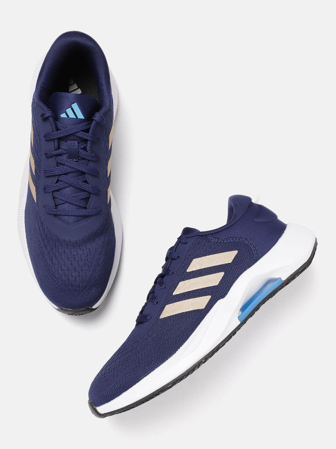 ADIDAS Men Woven Design Astor Run Running Shoes with Striped Detail - view 1