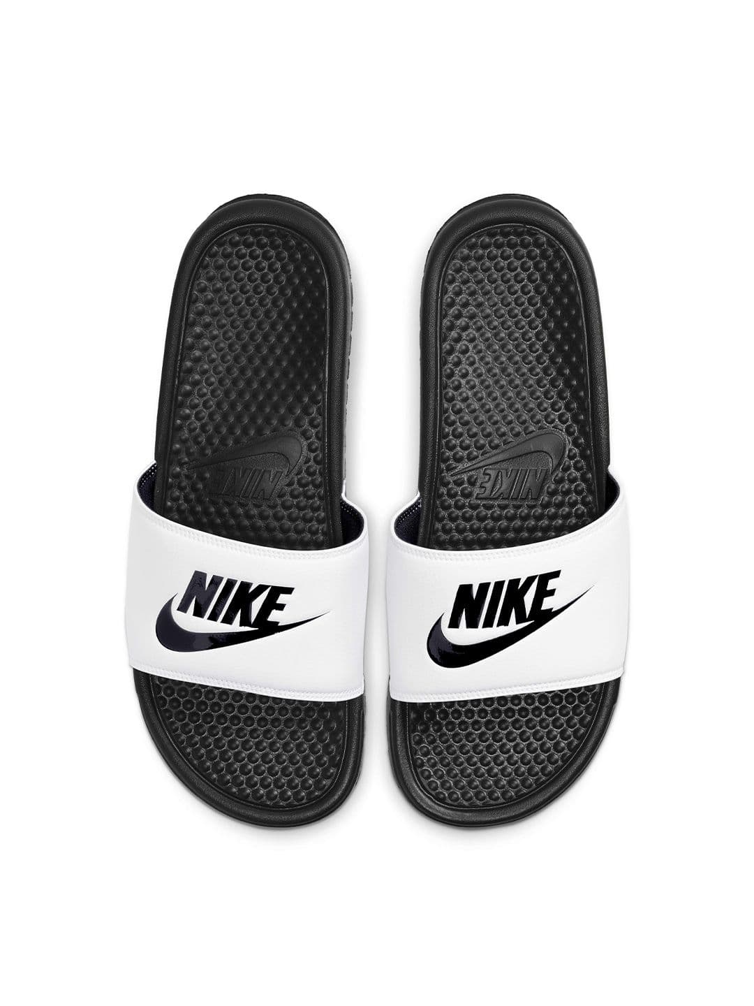 Nike Men White & Black BENASSI JDI Printed Flip-Flops - view 1