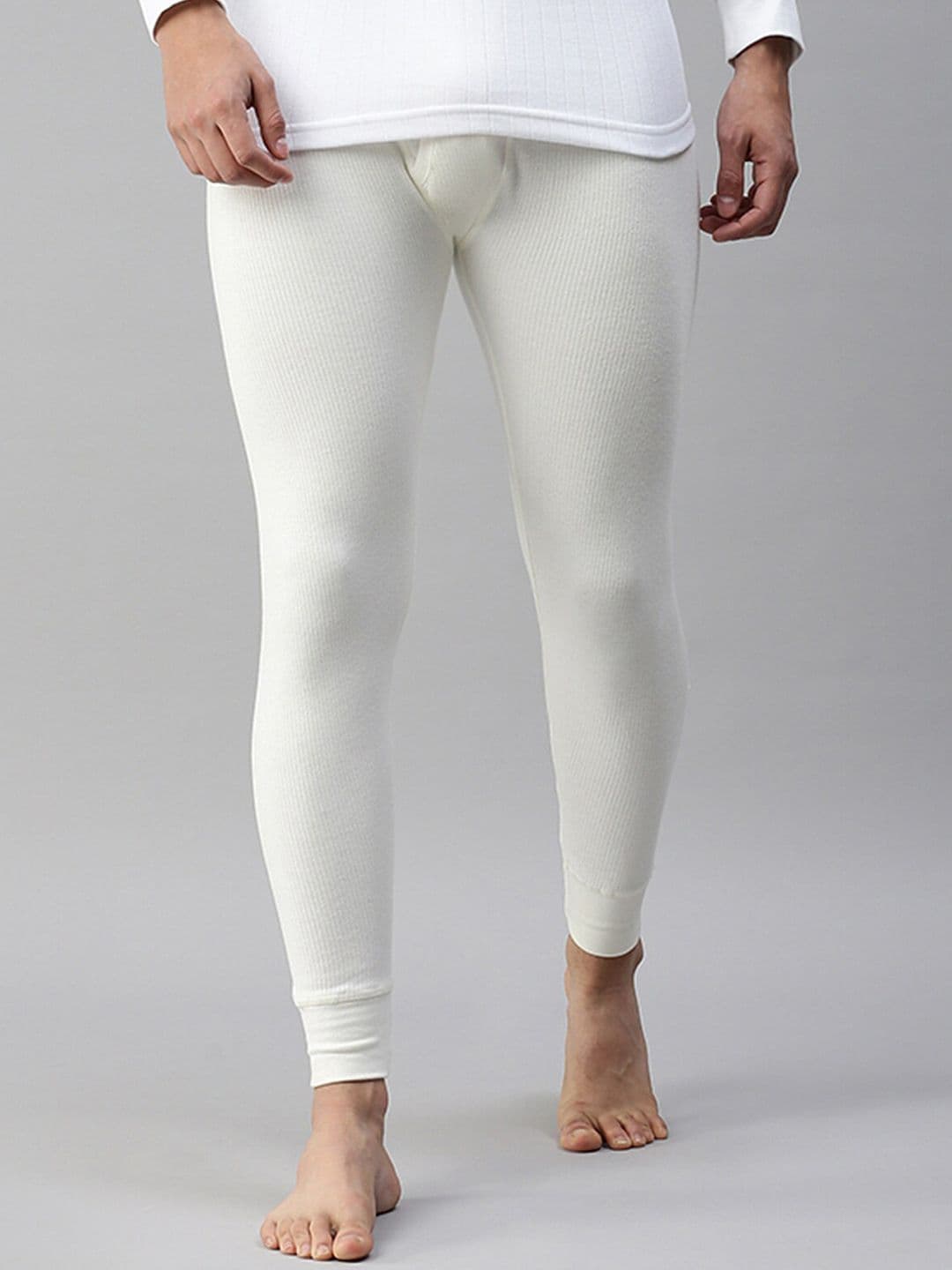 LUX PARKER Men Ribbed Cotton Wool Thermal Bottoms - view 1
