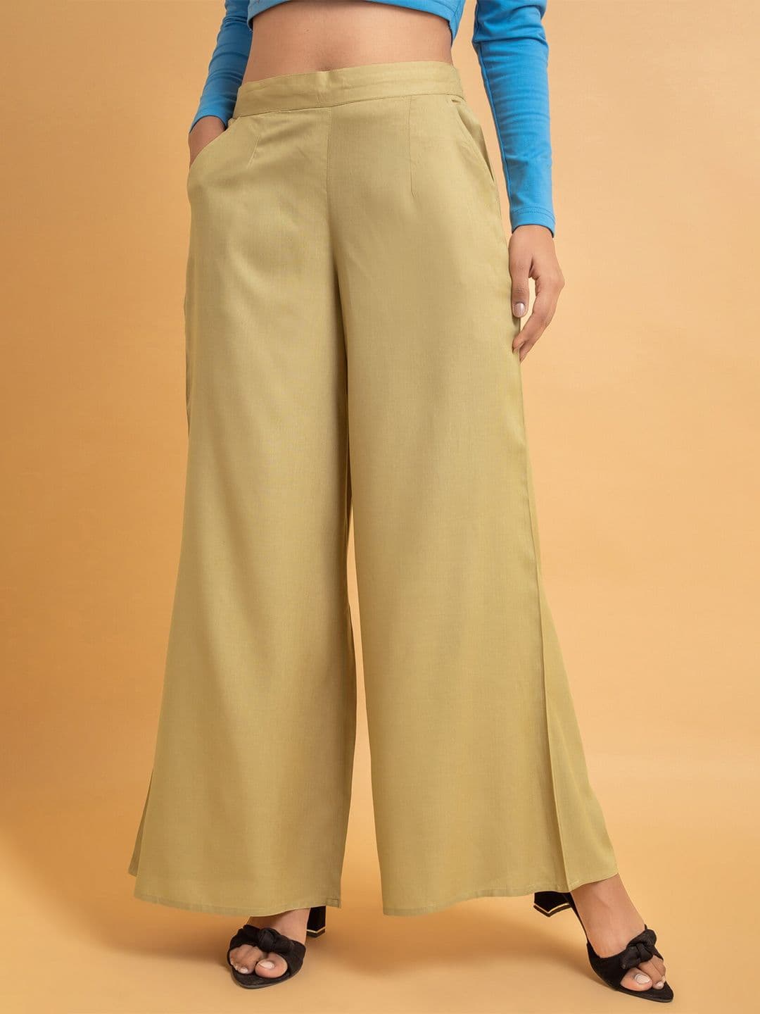 SUTI Women Mid-Rise Wide Leg Palazzos - view 1