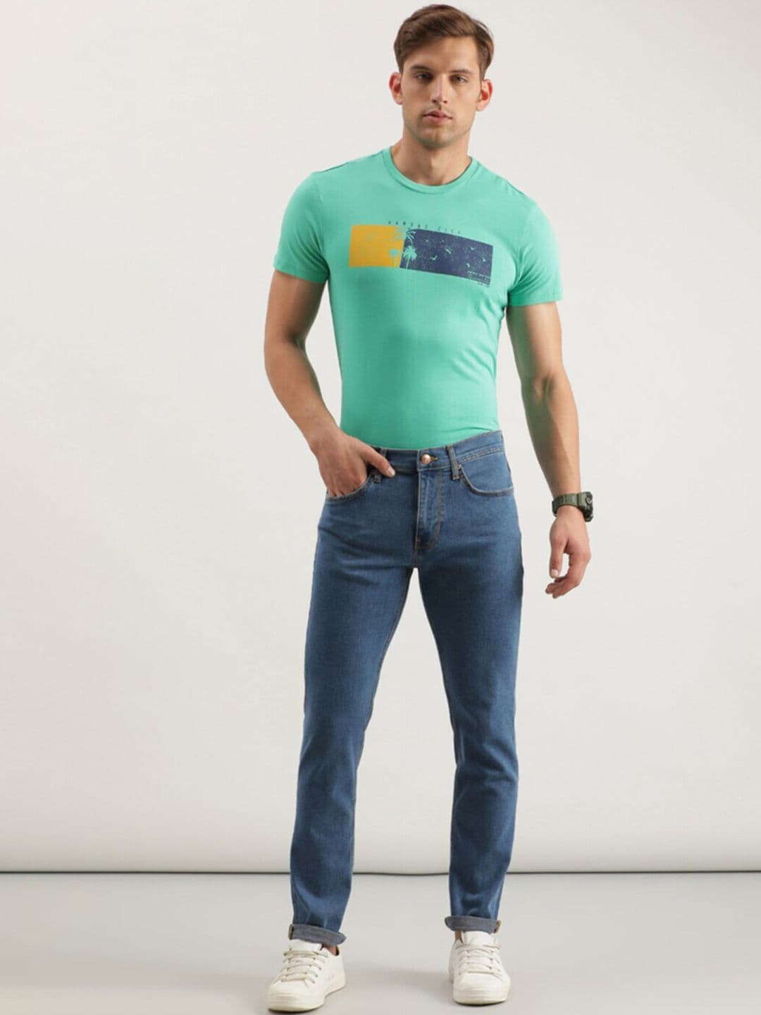 Lee Men Blue Slim Fit Stretchable Jeans - view 1