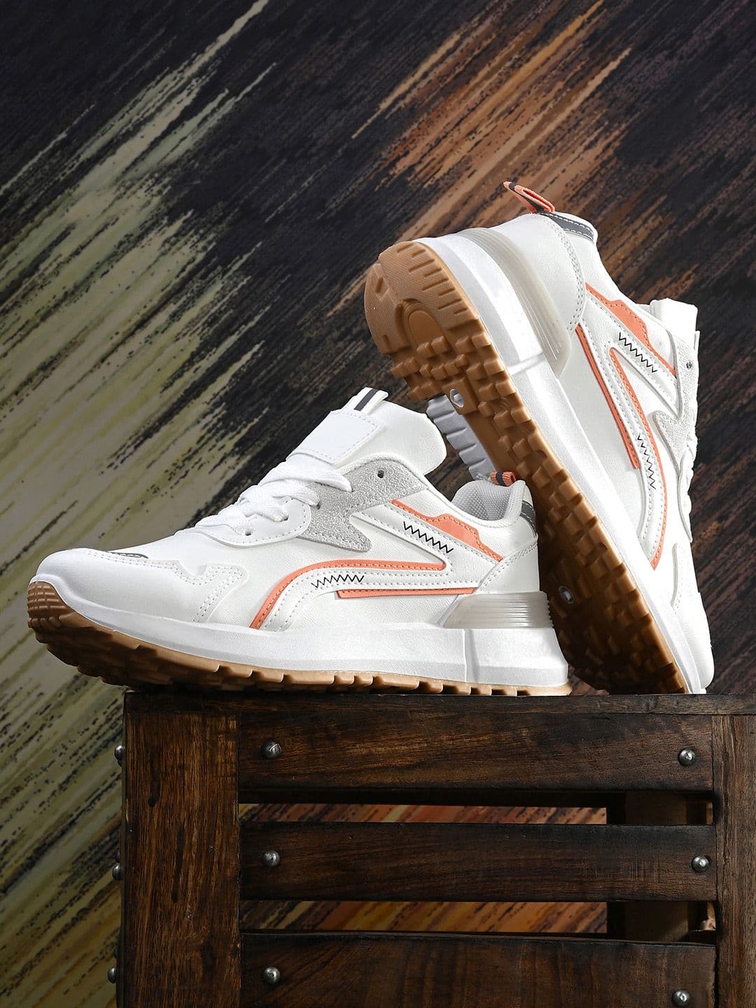 Roadster Women White Lace-Up Marking Walking Shoes - view 1