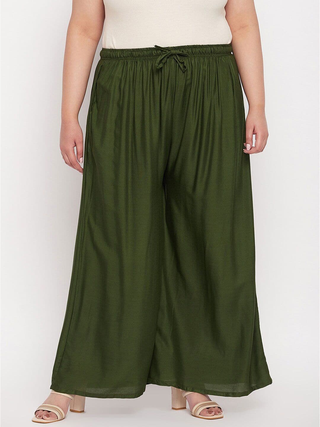 CLORA CREATION PLUS Women Mid-Rise Flared Palazzos - view 1