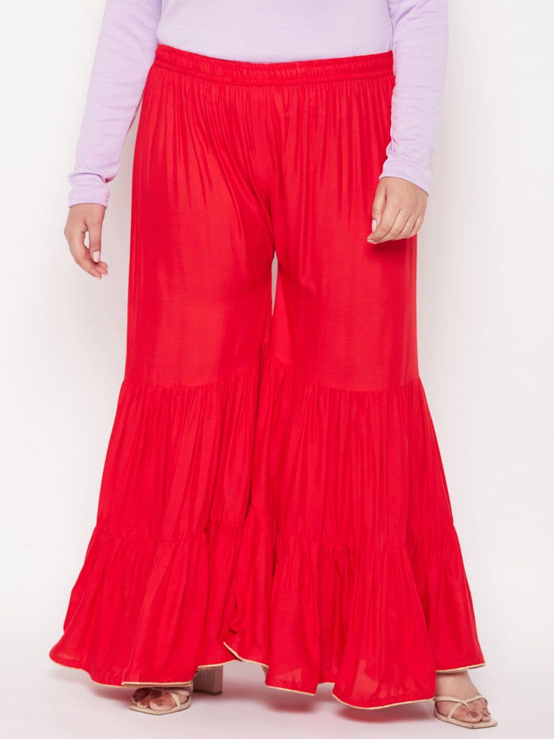 CLORA CREATION PLUS Women Flared Palazzos - view 1