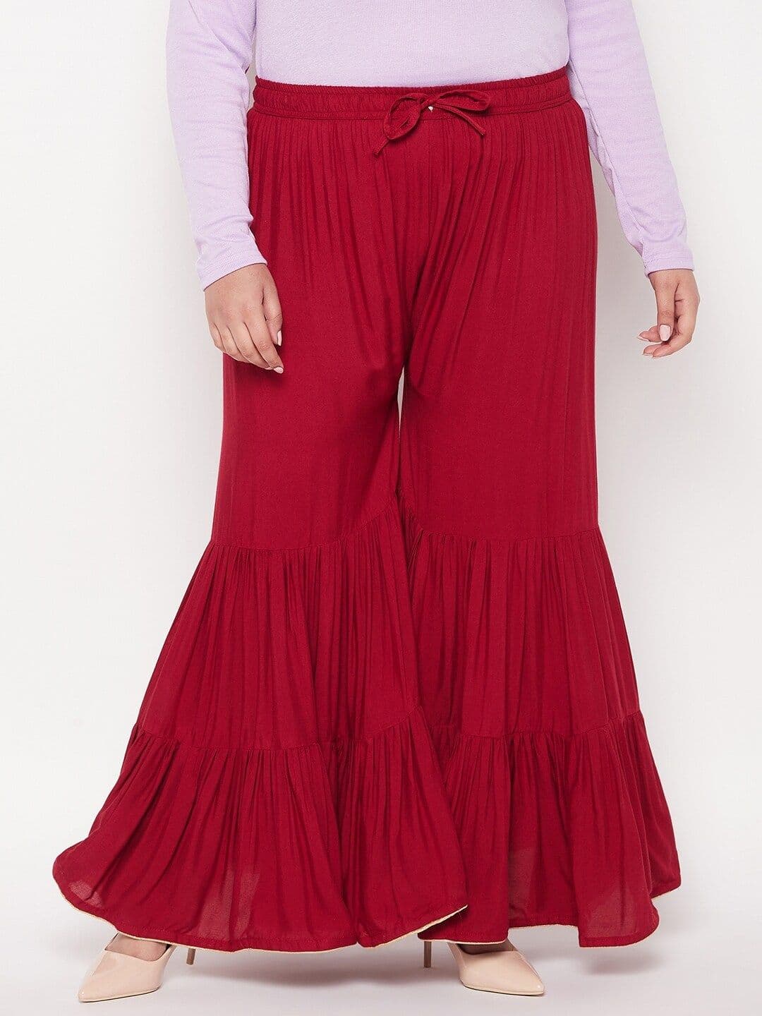 CLORA CREATION PLUS Women Flared Fit Palazzos - view 1