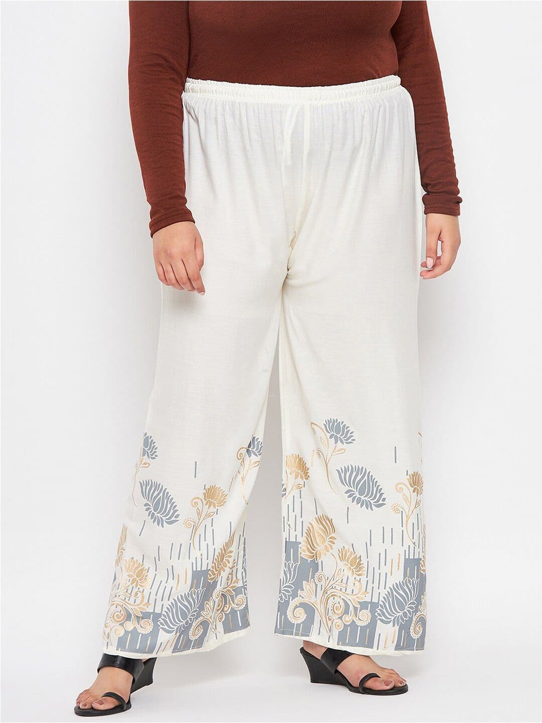 CLORA CREATION PLUS Women Floral Printed Wide Leg Palazzos - view 1