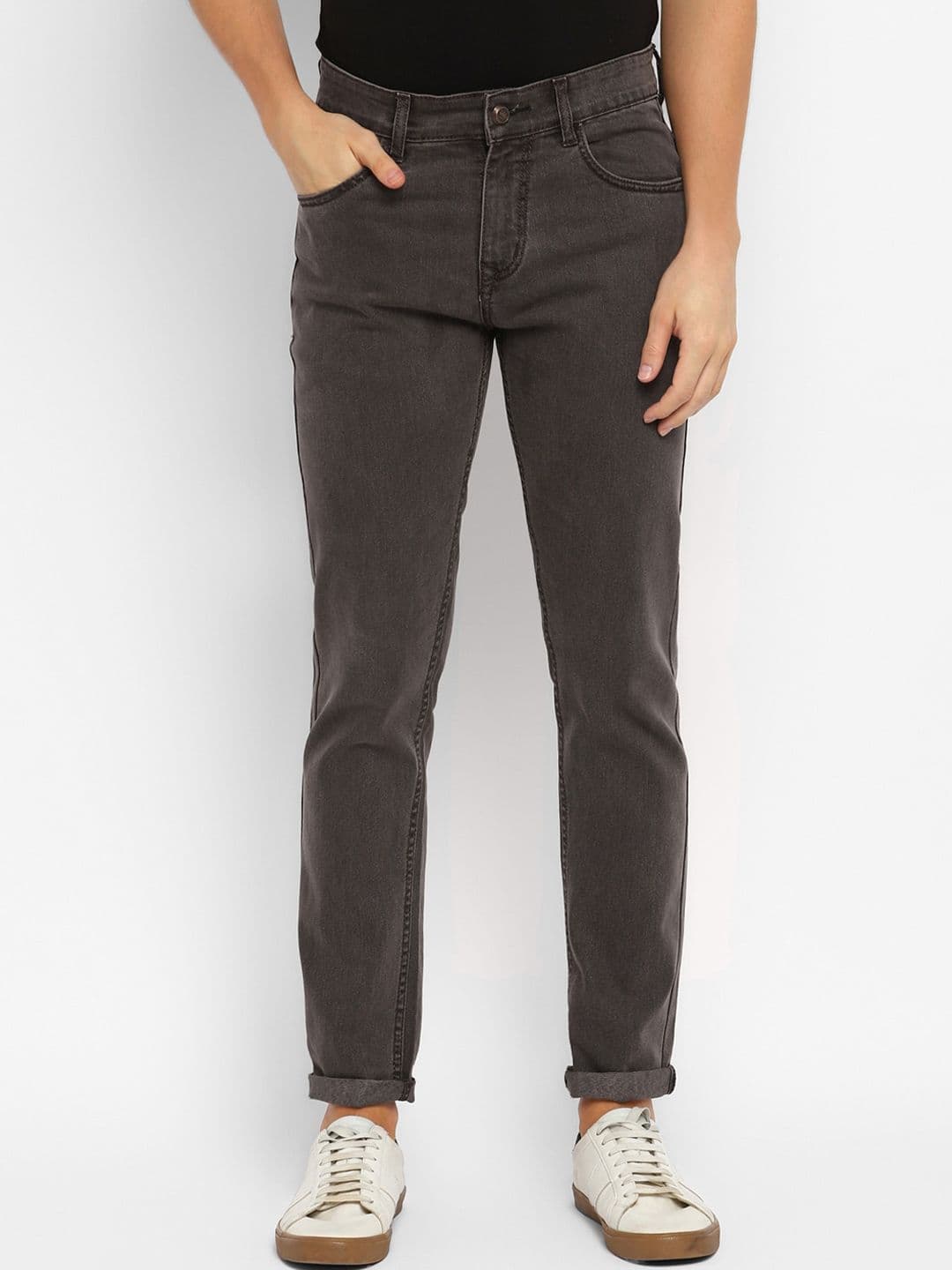 Routeen Men Mid-Rise Jean Slim Fit Light Fade Stretchable Jeans - view 1