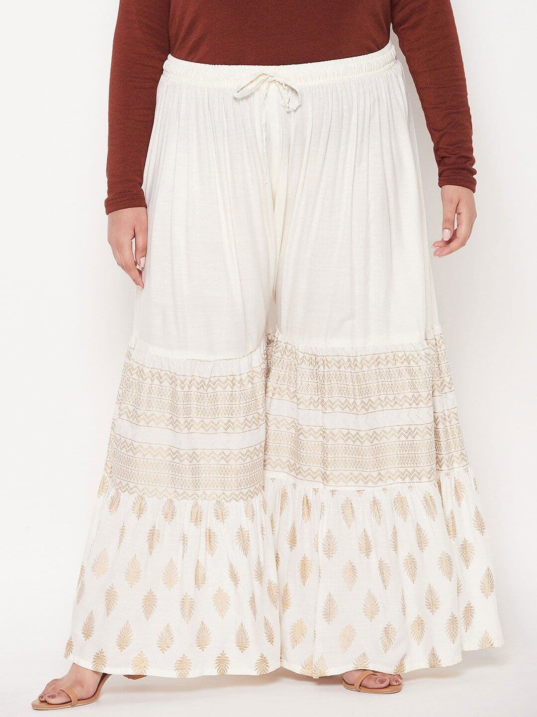 CLORA CREATION PLUS Women Ethnic Motifs Printed Flared Palazzos - view 1