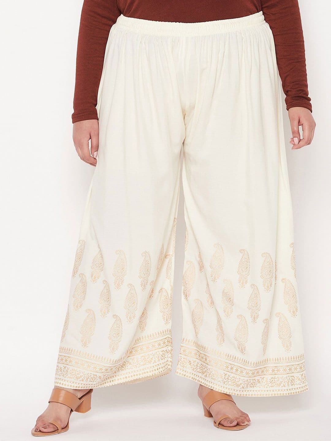 CLORA CREATION PLUS Women Paisley Printed Palazzos - view 1