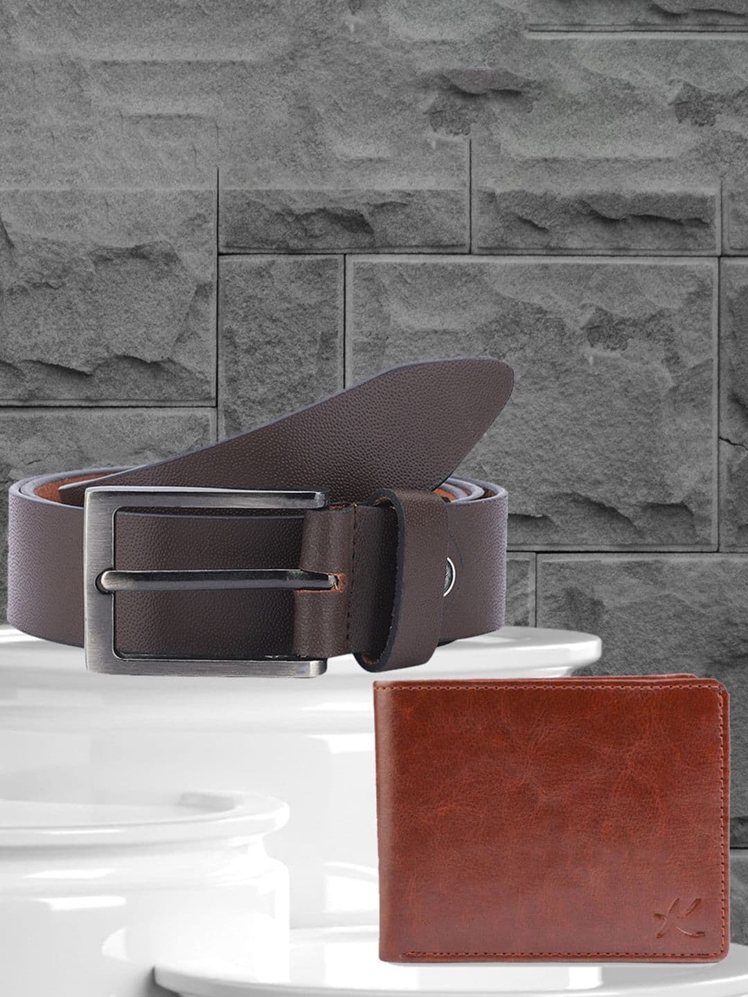 Kastner Men Set Of 2 Belt & Wallet Accessory Gift Set