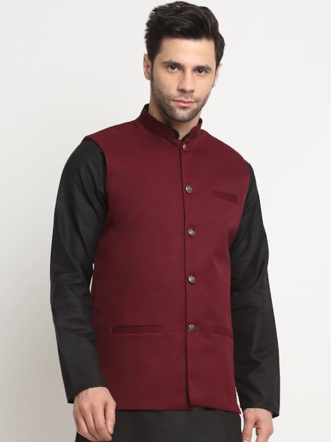 KRAFT INDIA Mandarin Collar Nehru Jacket - view 1