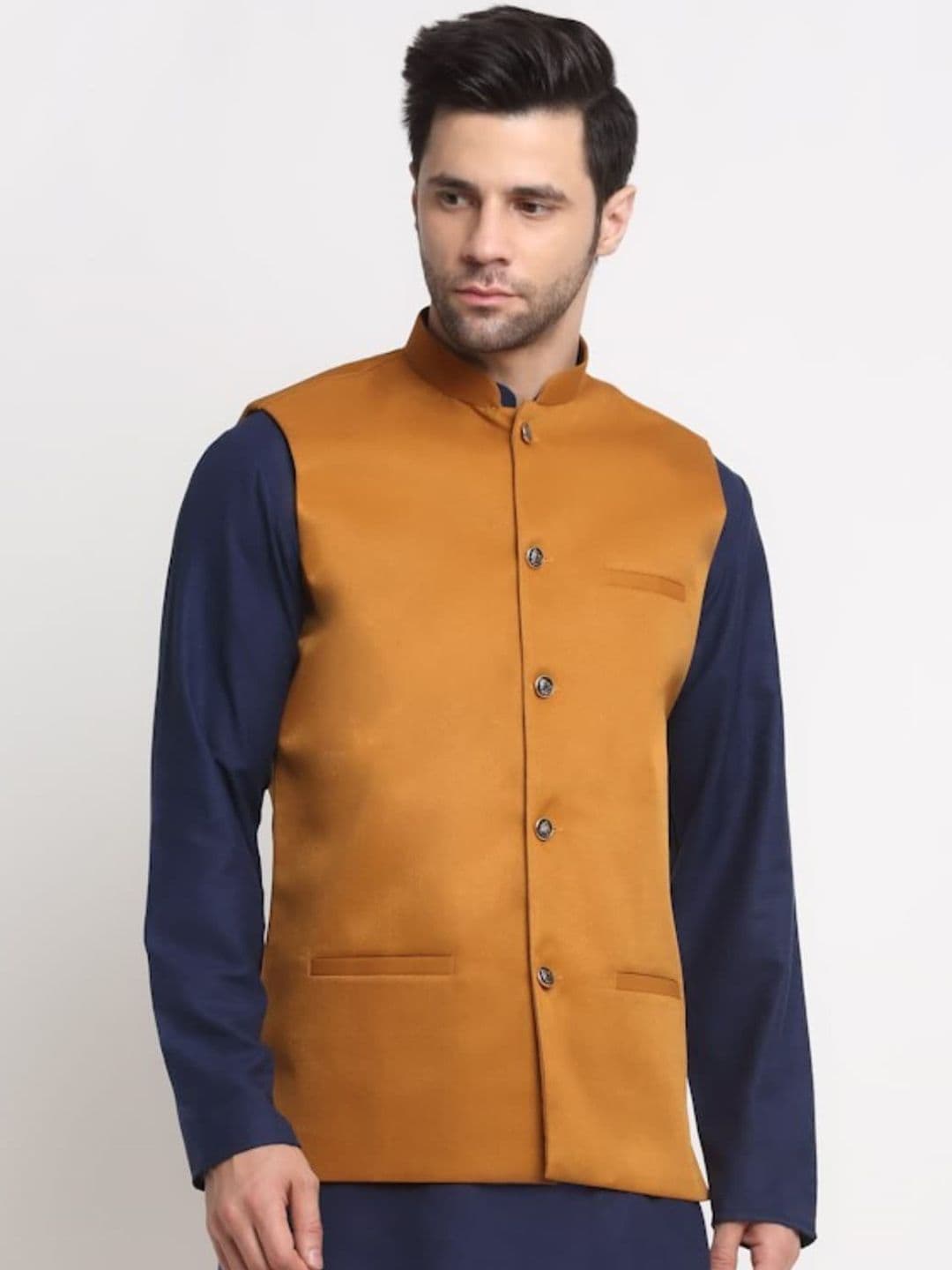 KRAFT INDIA Mandarin Collar Nehru Jacket - view 1