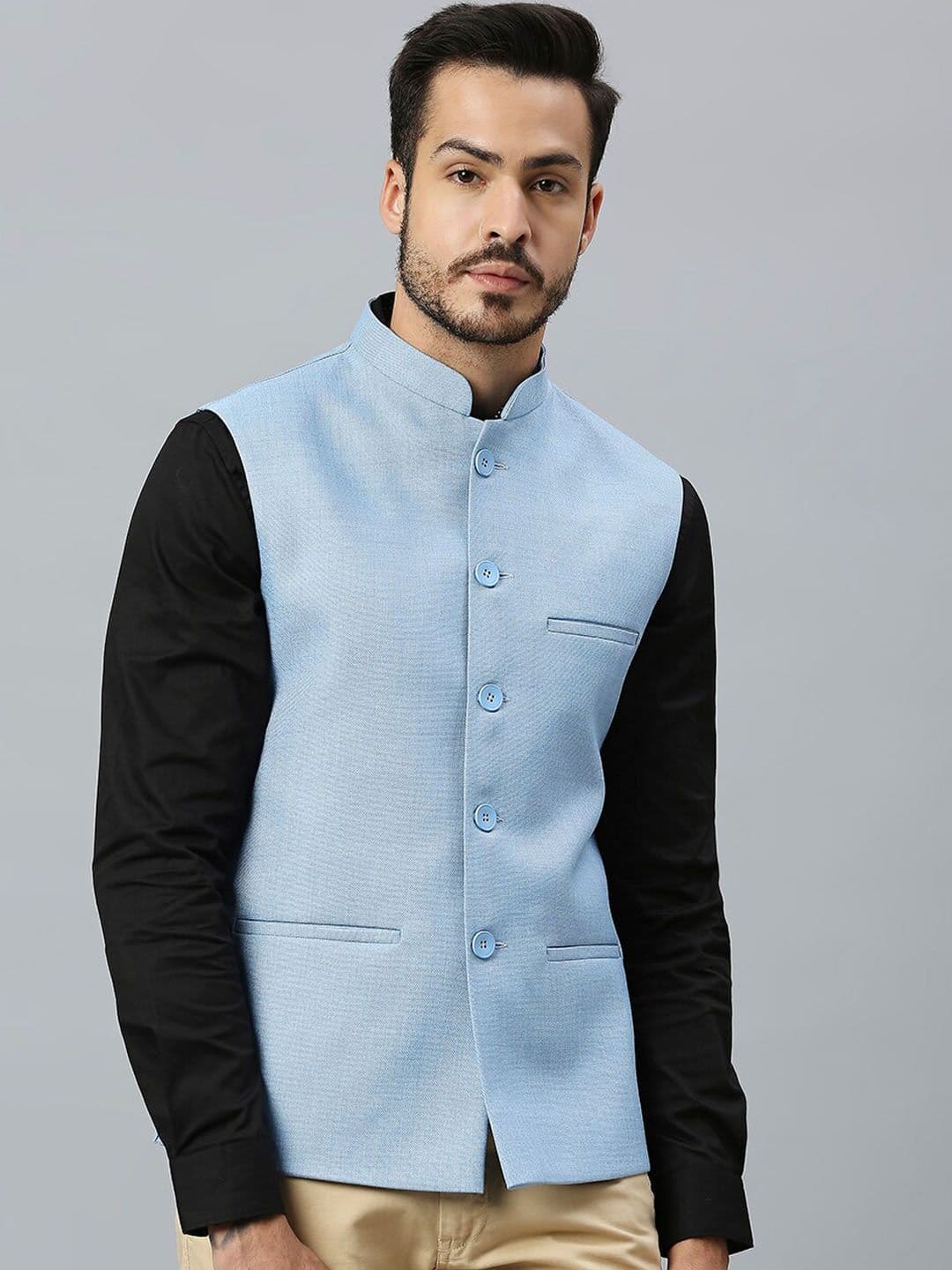 ESSAS club Jute Cotton Nehru Jacket - view 1