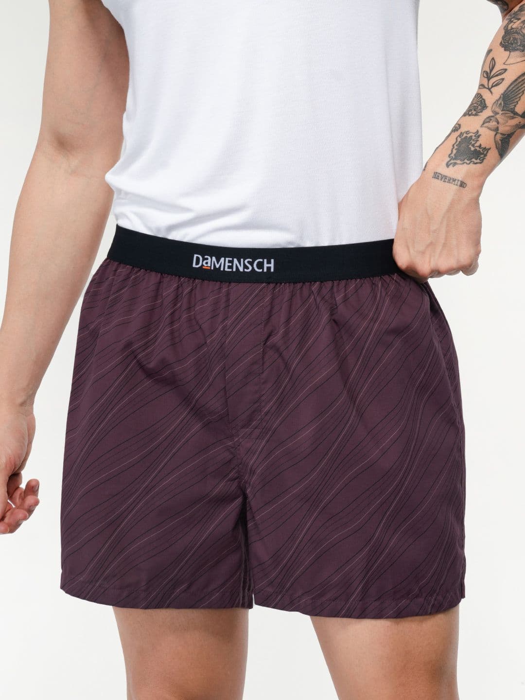 DAMENSCH Men BREEEZE Ultralight Pure Cotton Inner Boxers IB1002-PLMWVS - view 1