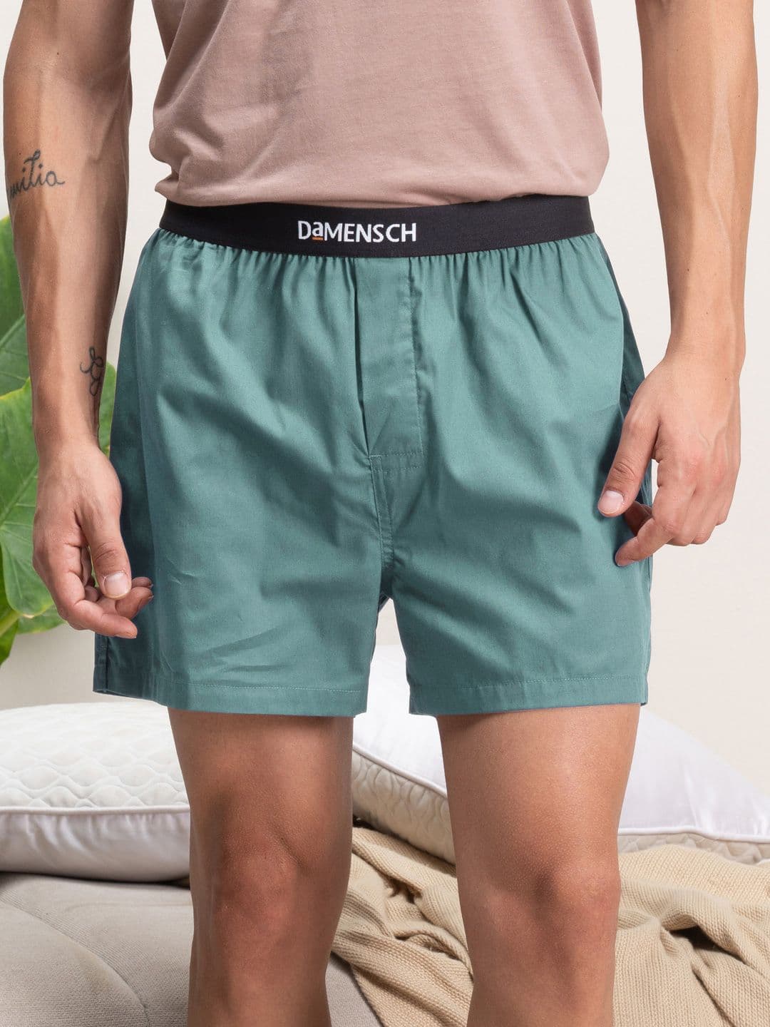 DAMENSCH Breeeze Ultralight Cotton Inner Boxer IB1001-RLXGRN - view 1
