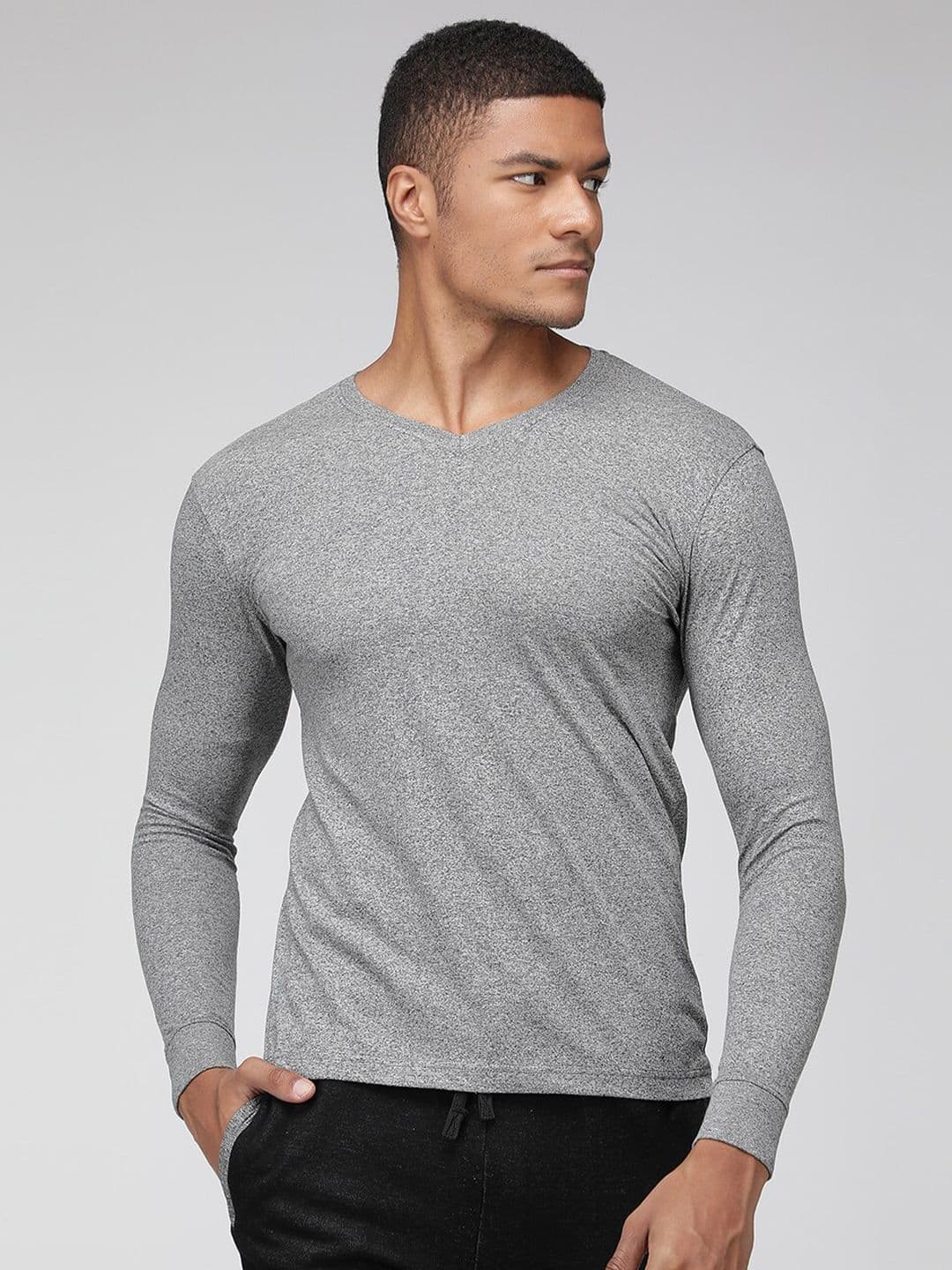 SPORTO V-Neck Long Sleeves Casual T-Shirt