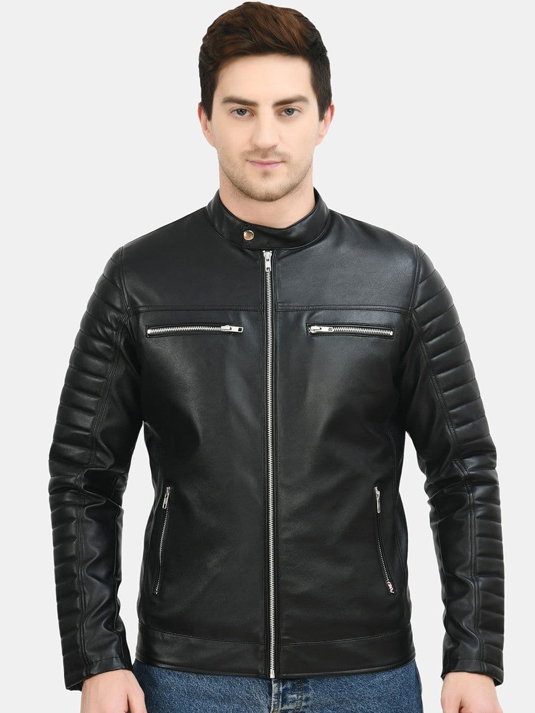 TBOJ Stand Collar Anti Odour Technology Biker Jacket - view 1
