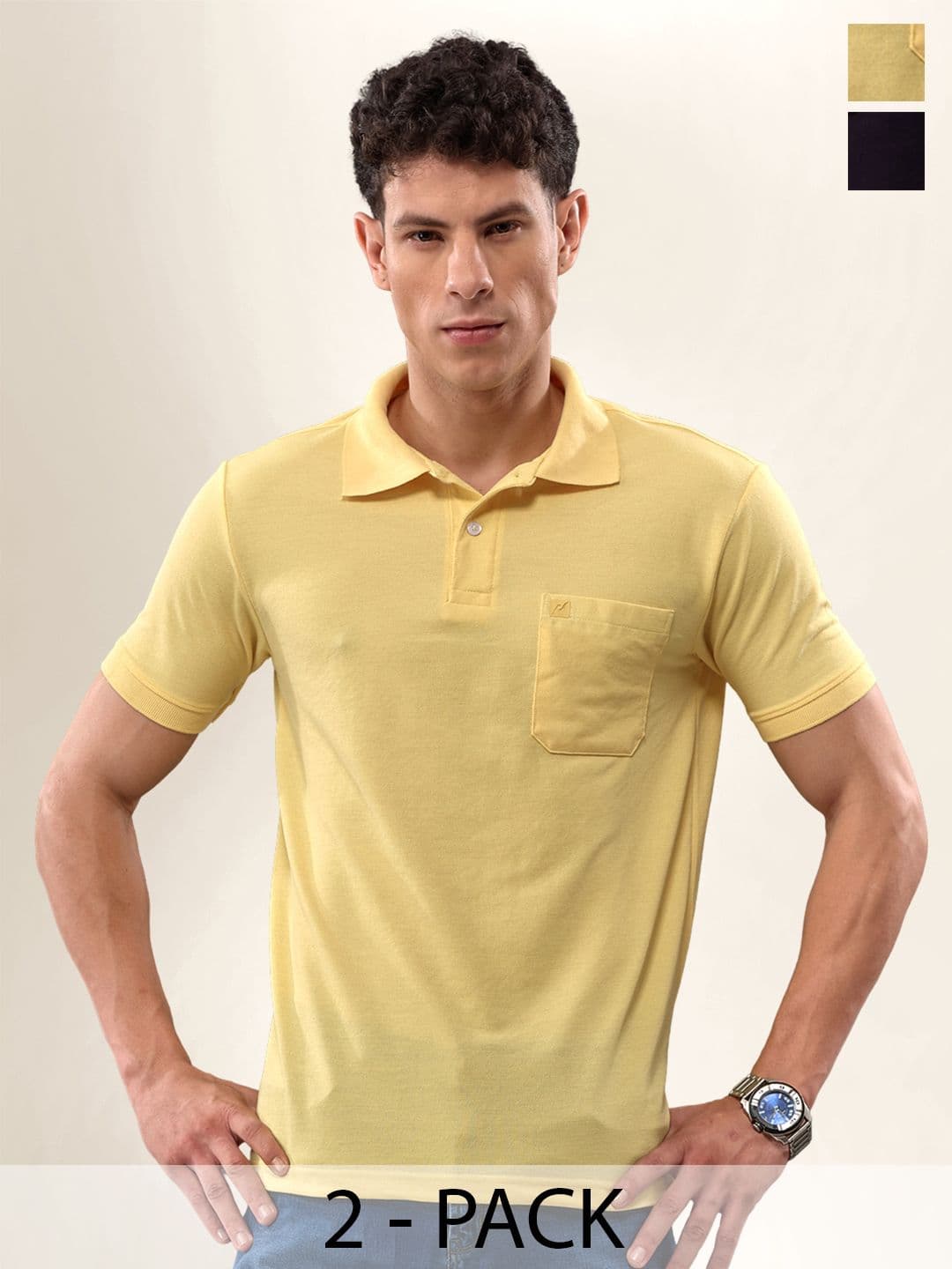 LUX NITRO Pack Of 2 Polo Collar Anti Odour Sports T-shirt - view 1