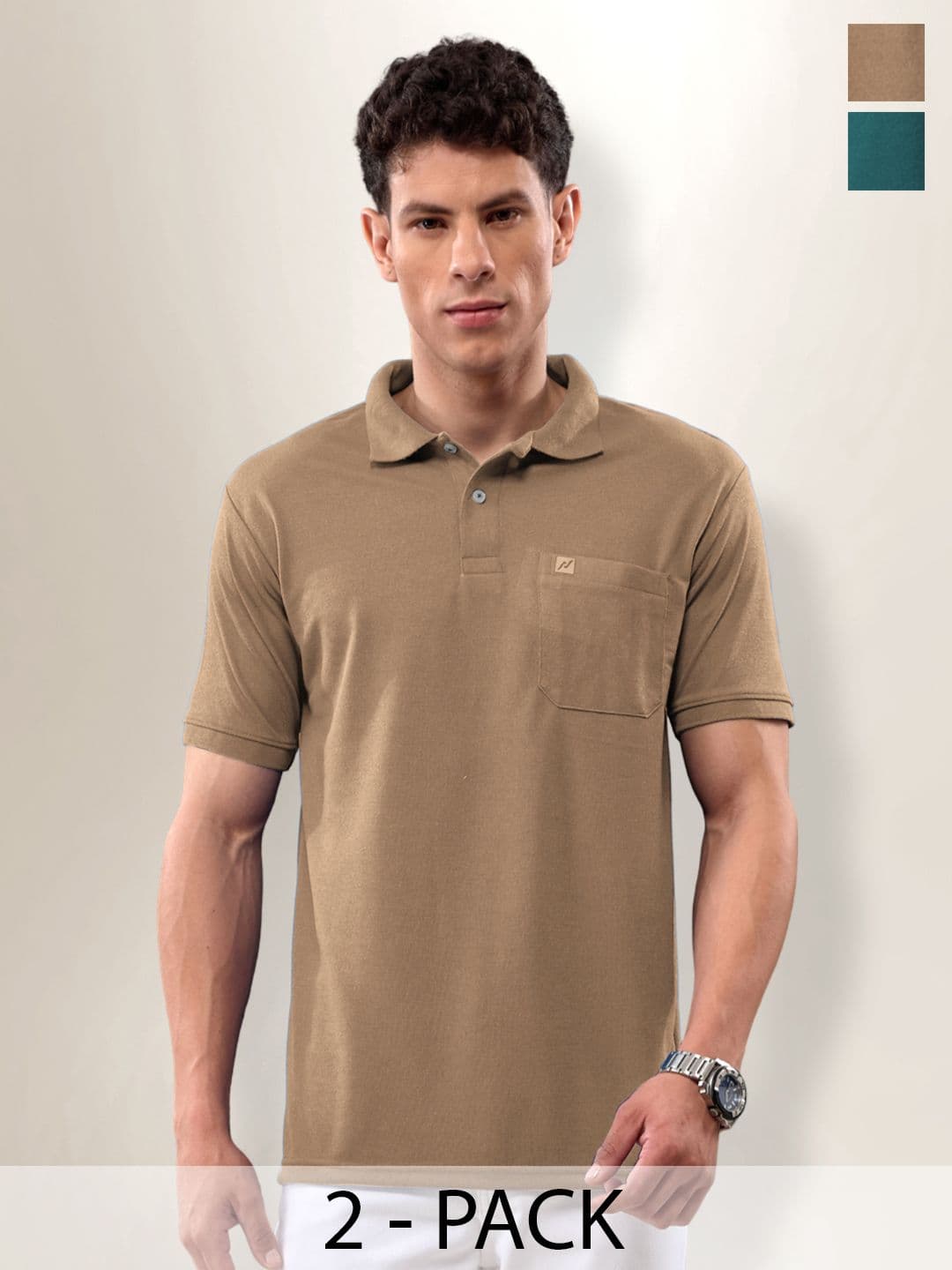 LUX NITRO Pack Of 2 Polo Collar Anti Odour Sports T-shirt - view 1