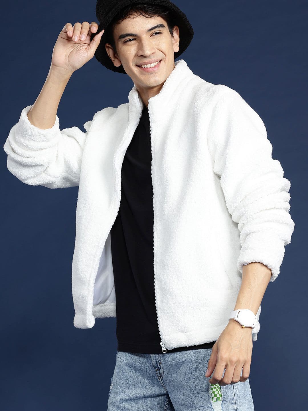 Mast & Harbour Mock Collar Front Zipper Tailored Jacket - view 1